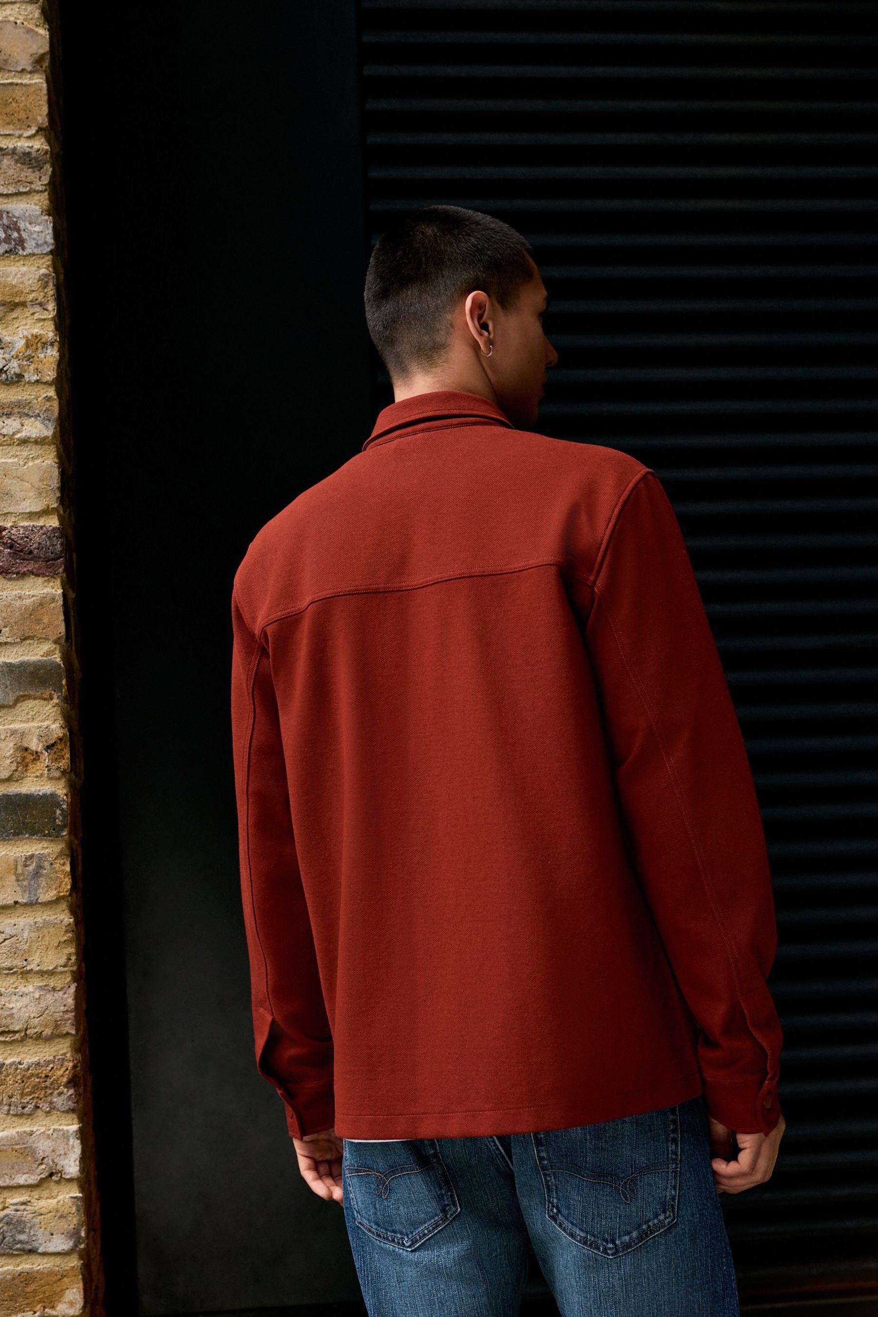 Next Hemdjacke Hemdjacke mit Druckknopfverschluss aus günstig online kaufen