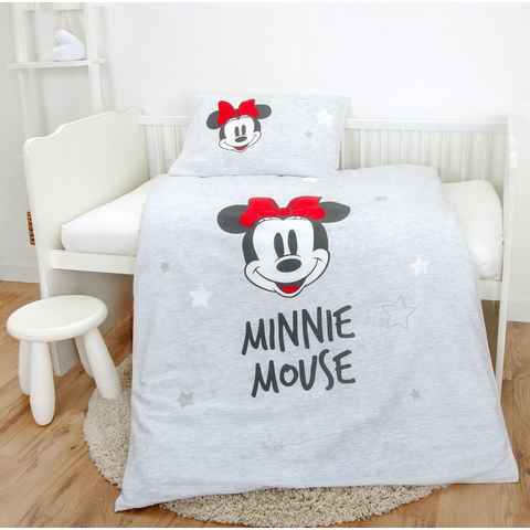 Babybettwäsche Disney Minnie Mouse Sterne Baby Bettwäsche 40 x 60 und 100 x 135 cm, Herding