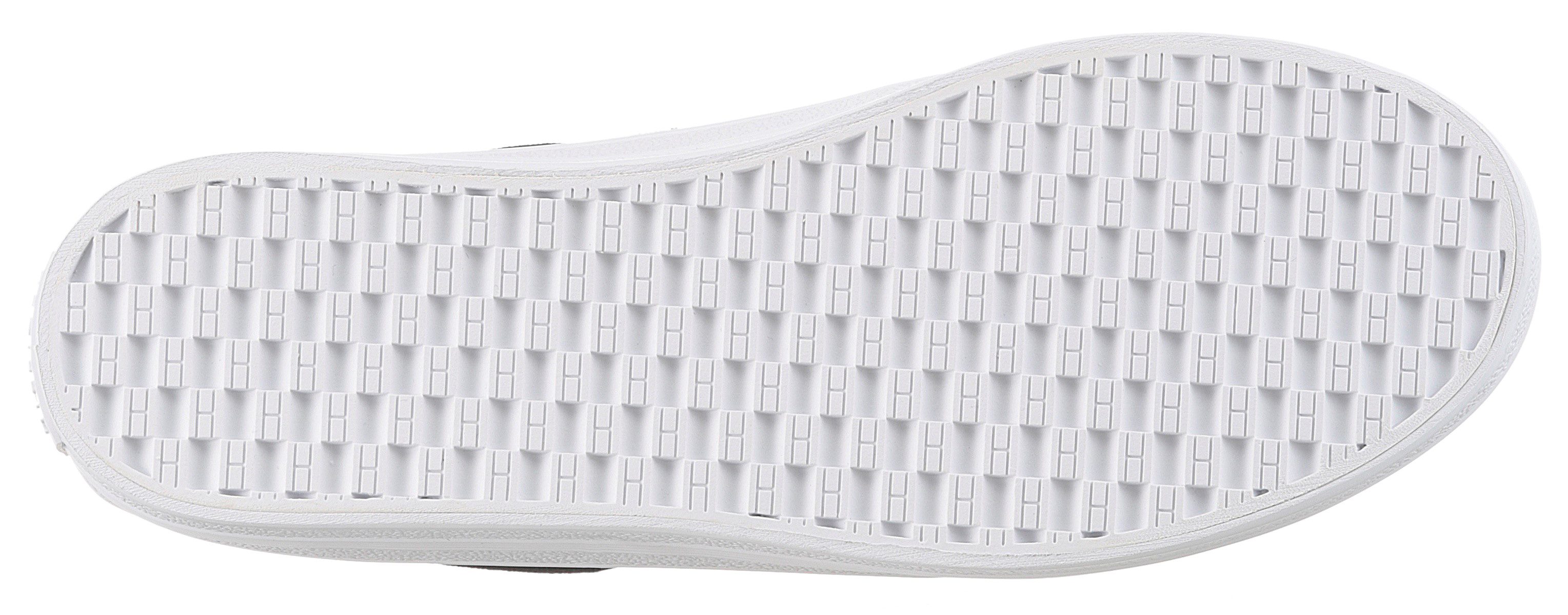 Tommy Hilfiger ESSENTIAL VULC TEXTILE SNEAKER Plateausneaker, Freizeitschuh, Halbschuh, Schnürschuh mit goldfarbenen Details