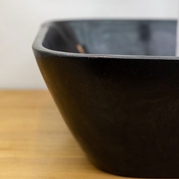 wohnfreuden Aufsatzwaschbecken Andesit Waschbecken 40 cm schwarz poliert (Kein Set), 4_102417