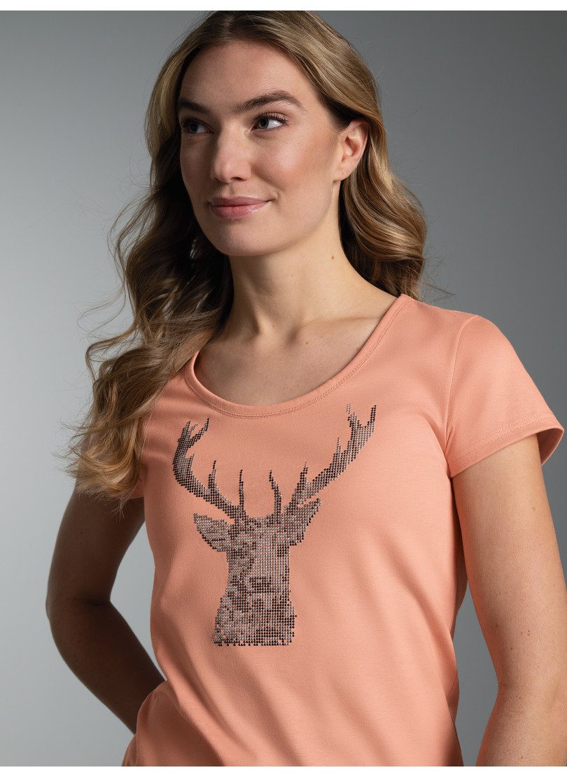 Trigema T-Shirt TRIGEMA T-Shirt Glitzer-Hirsch (1-tlg)