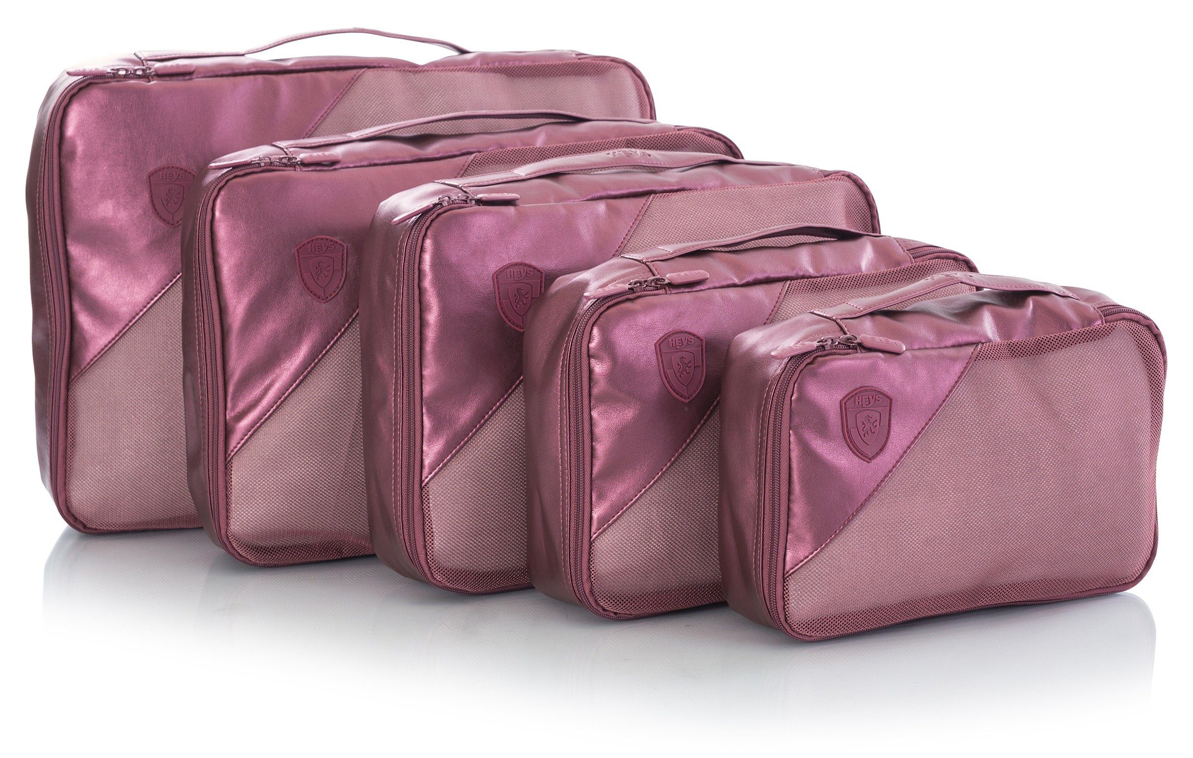 Heys Kofferorganizer Metallic Packing Cube (Set, 5-tlg., Packtaschenset), Heys Gepäckwürfel Packwürfel Kleidertasche