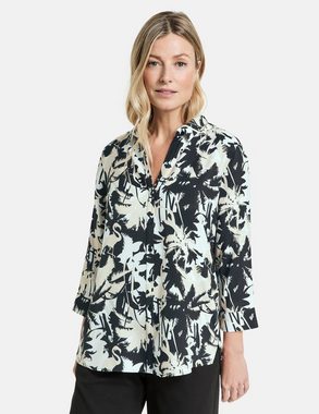 GERRY WEBER Klassische Bluse Gemusterte 3/4 Arm Bluse aus nachhaltigem Material