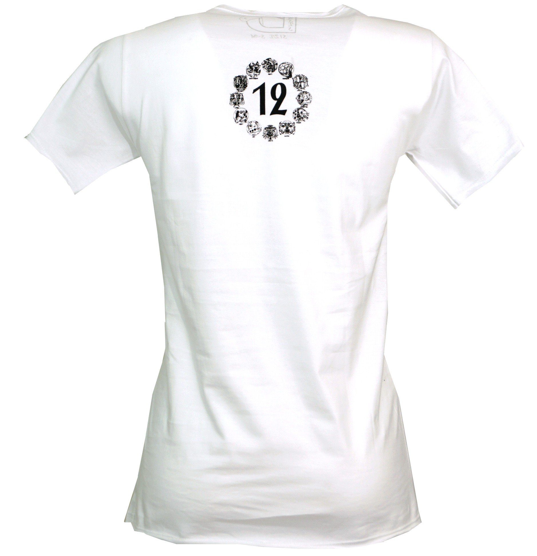 Guru-Shop T-Shirt Sternzeichen T-Shirt `Löwe` - weiß alternative Bekleidung