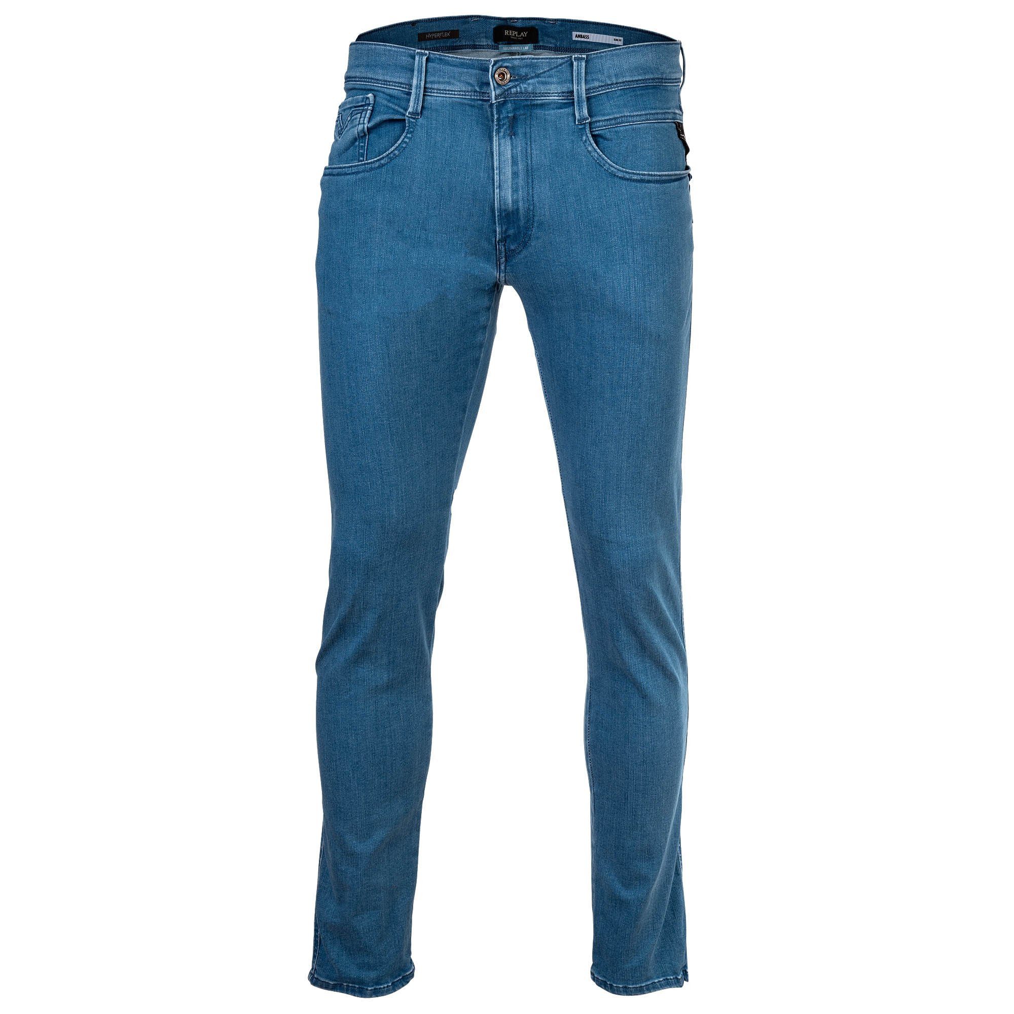 Replay Regular-fit-Jeans Herren Jeans Baumwolle Hyperflex günstig online kaufen