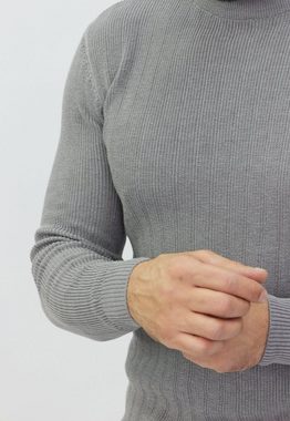 Denim Distriqt Strickpullover Stehkragen Pullover in feinem Muster