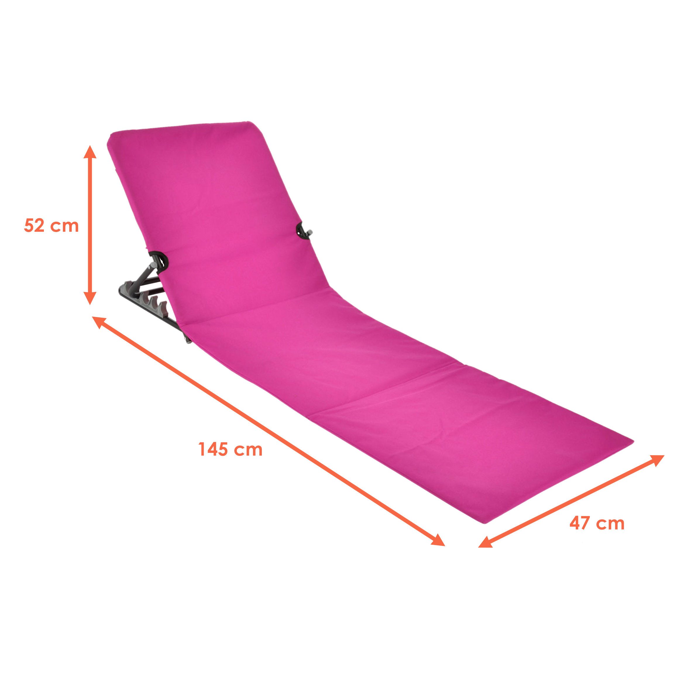 Spetebo Gartenliege Strandmatte mit Rückenlehne, Einzelstück, günstig online kaufen