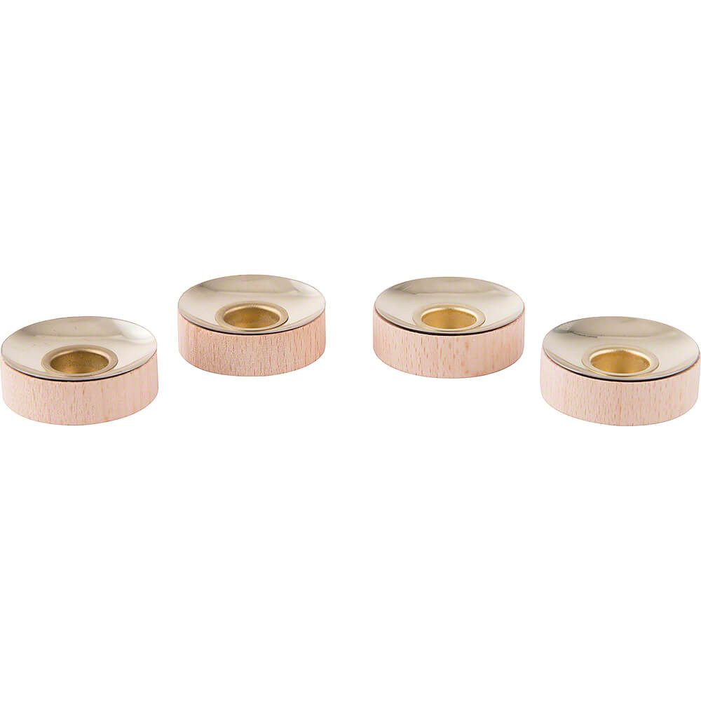 Erzgebirge-Palast Weihnachtspyramide Teelichteinsätze für Kerzen 1,4cm - 4er-Set von Erzgebirge-Palast