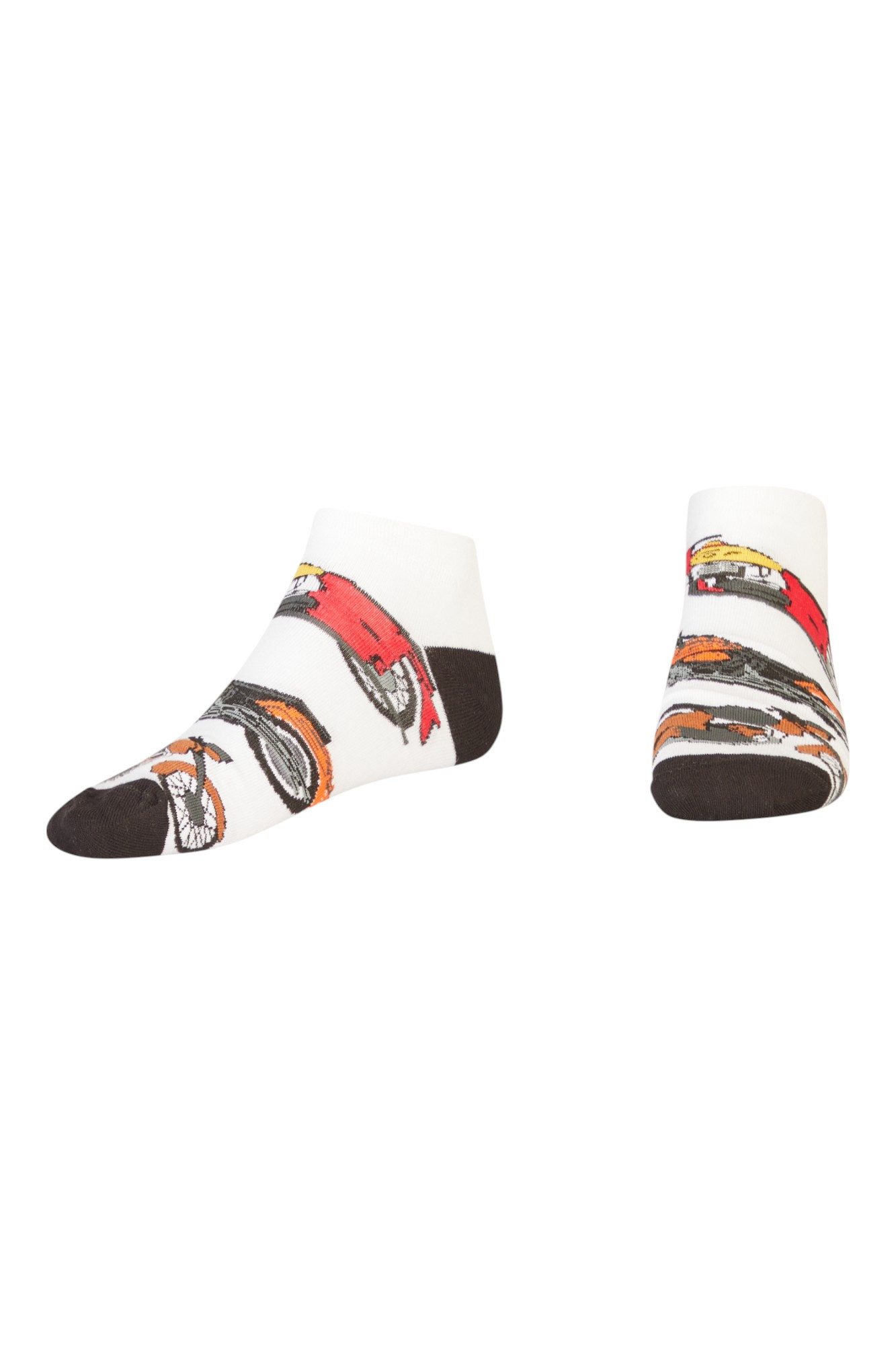 AbgeStrumpft Sneakersocken Abgestrumpft Sneaker Motorrad (1 Paar, 1-Paar, 1 Paar) lustiges Design