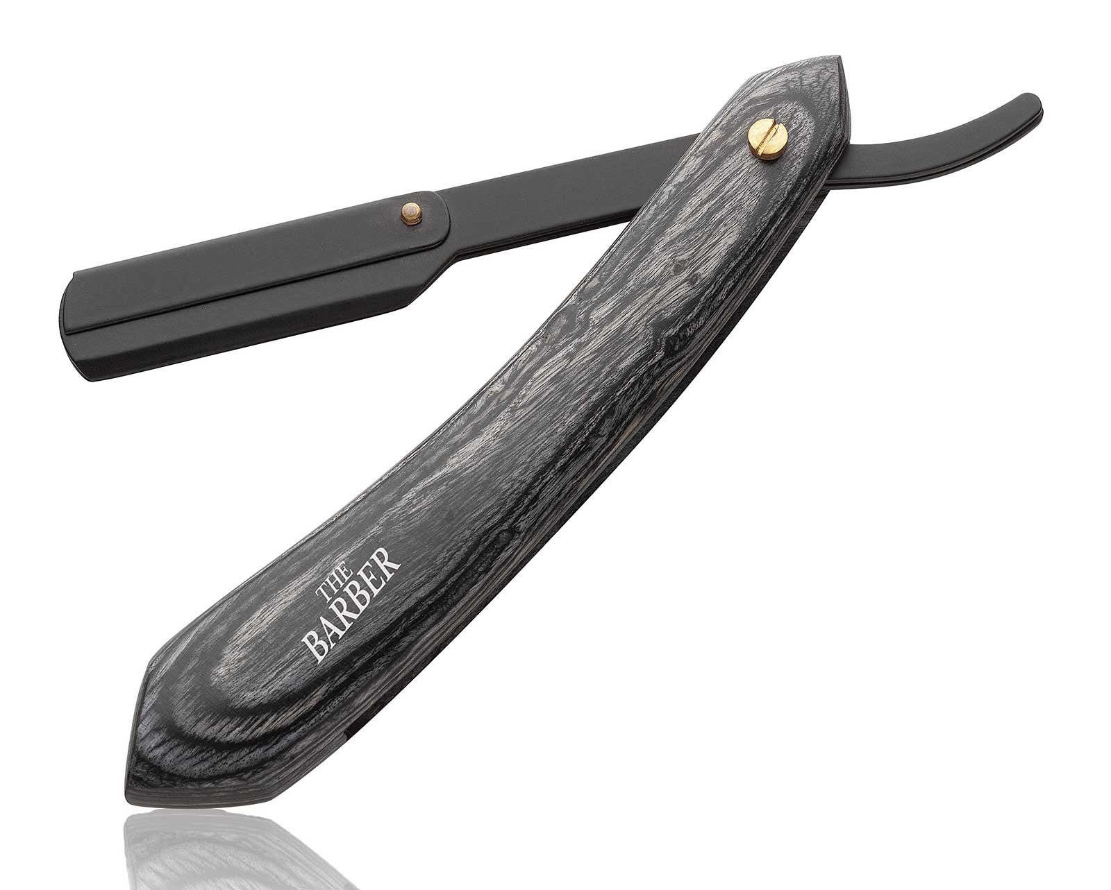 Koskaderm Rasiermesser Rasiermesser, Carbon Stahl mit Wechselklinge, schwarz