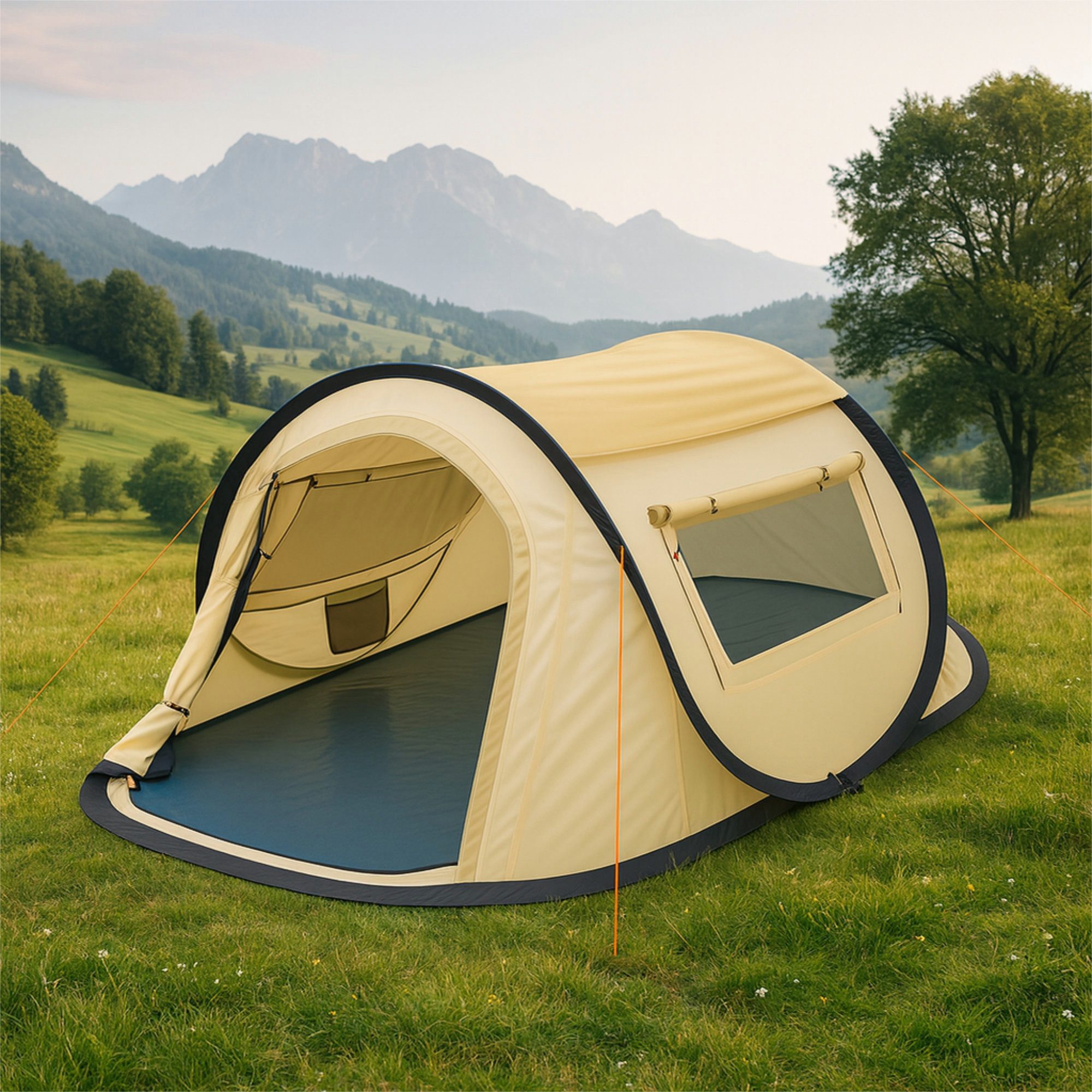 CampFeuer Wurfzelt Zelt Quiki für 2 Personen, Creme / Beige, Wurfzelt Aufba günstig online kaufen