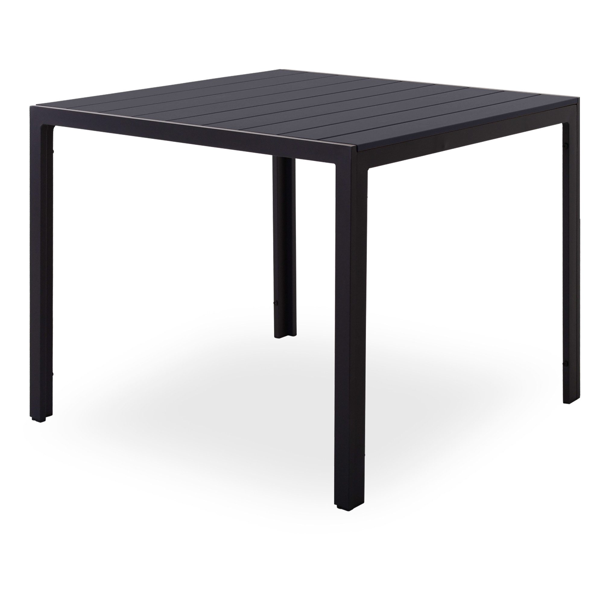 Raburg Gartentisch Outdoor Esstisch, Balkontisch Holzoptik, Harvey XXL, 90x90 cm, 74 cm hoch, Terrassentisch Alurahmen/Kunststoff