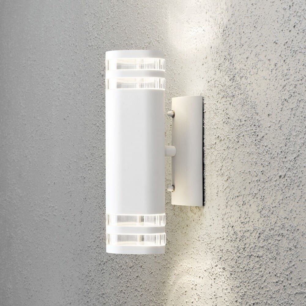 KONSTSMIDE Außen-Wandleuchte 2-flammig, Aluminium, weiß, IP44, wassergeschützt, G, L850mm, wassergeschützt