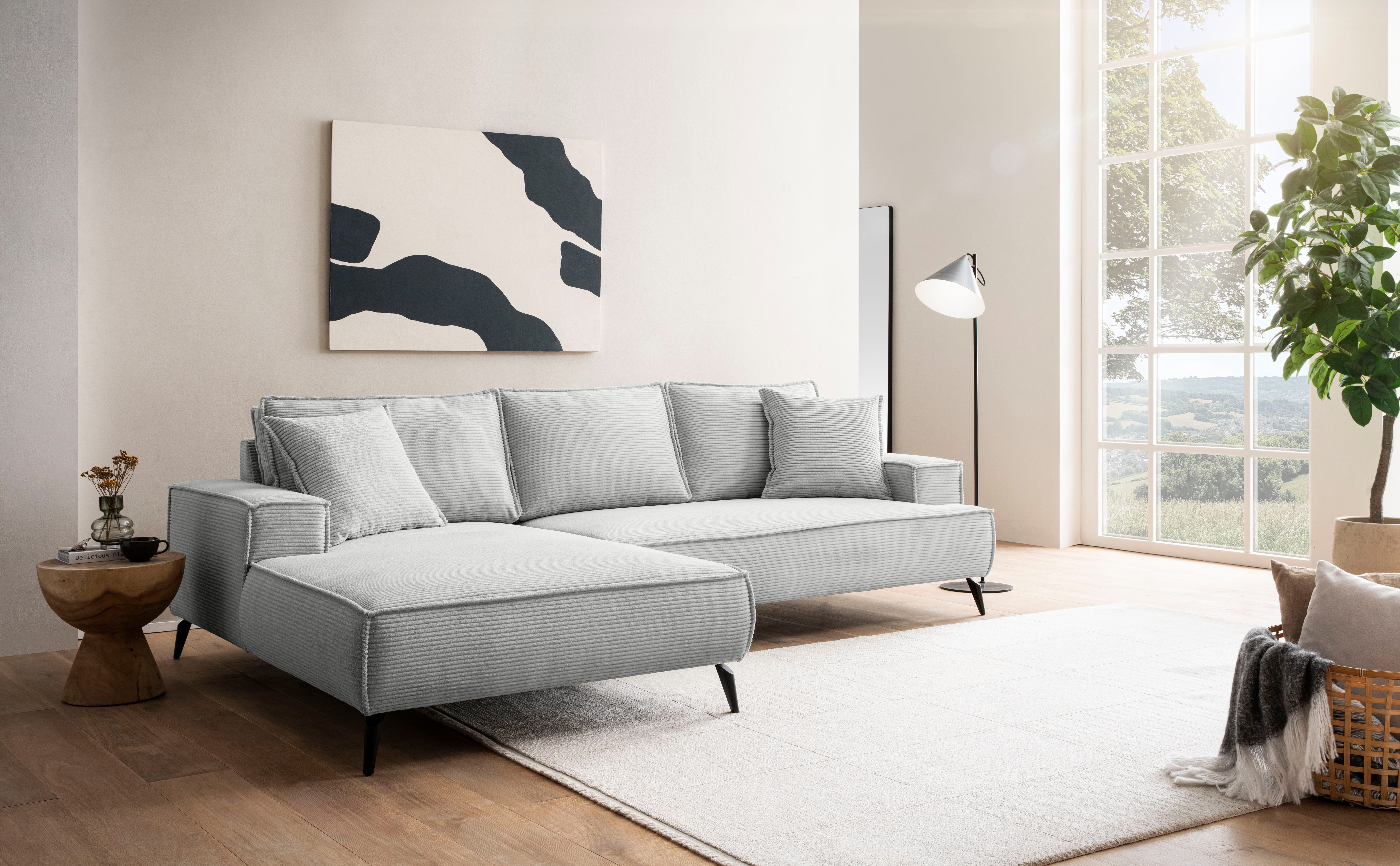 Ecksofa TVINNU, L-Form in Cord, Sofa