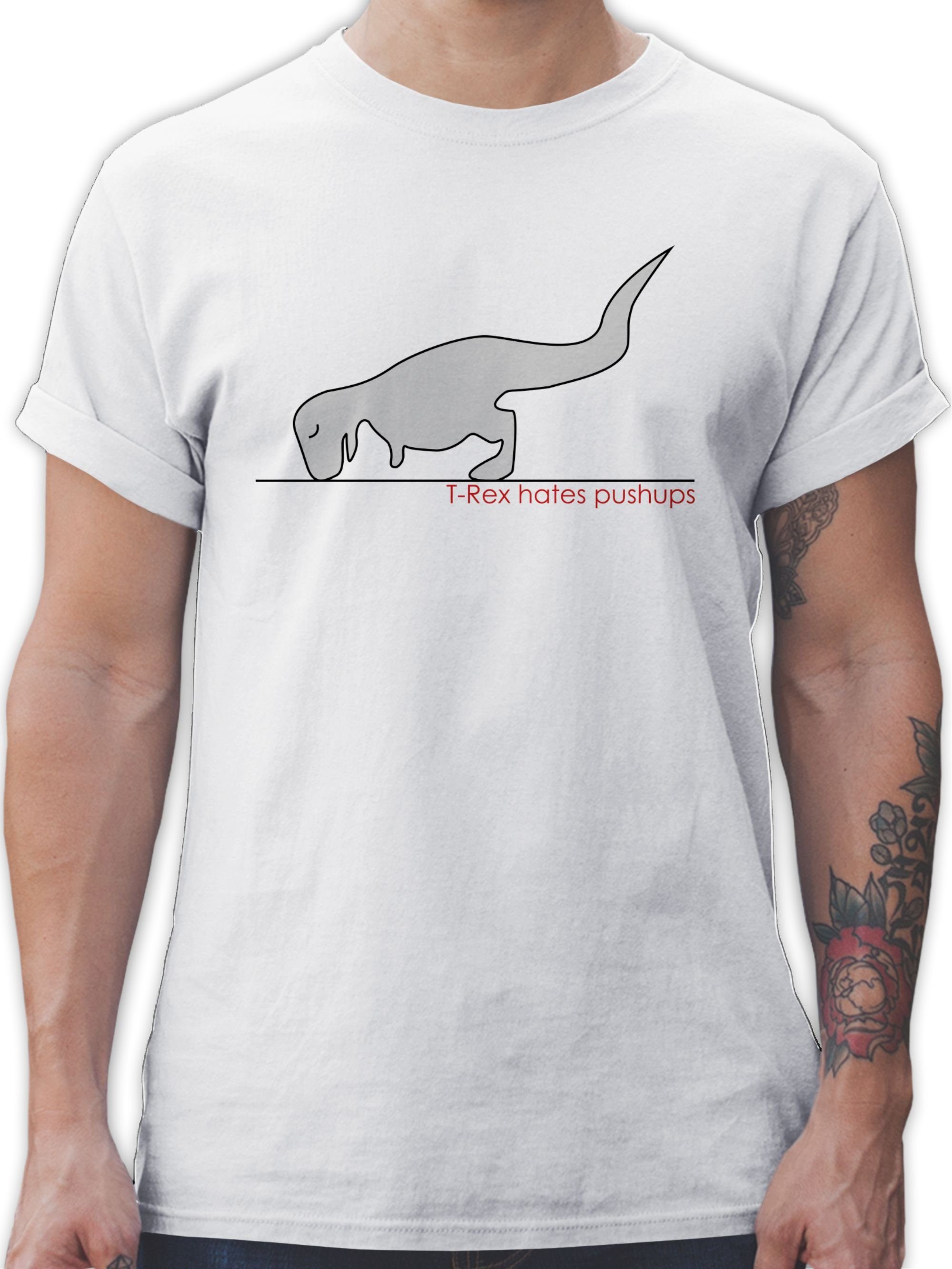 T-Shirt T-Rex hates Pushups