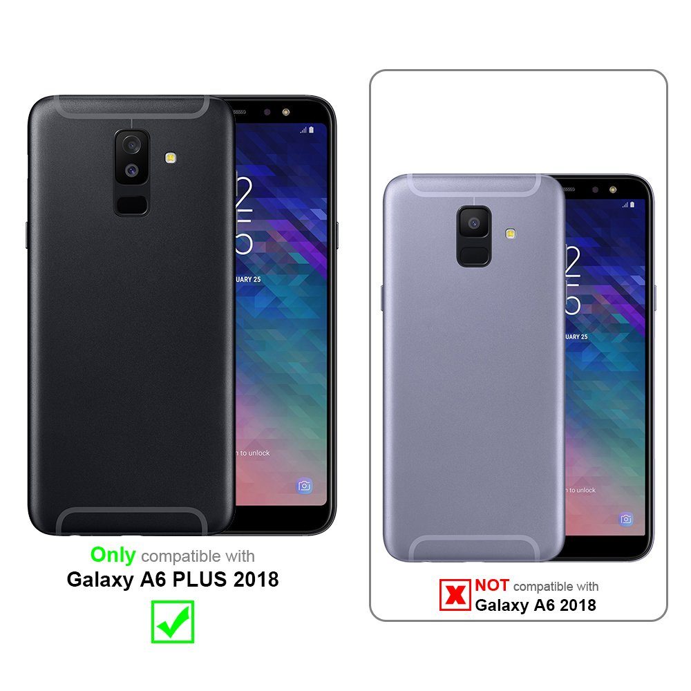 Cadorabo Handyhülle für Samsung Galaxy A6 PLUS 2018 Hülle Samsung Galaxy A6 PLUS 2018, Flexible Hülle TPU Silikon Schutzhülle Back Cover Case