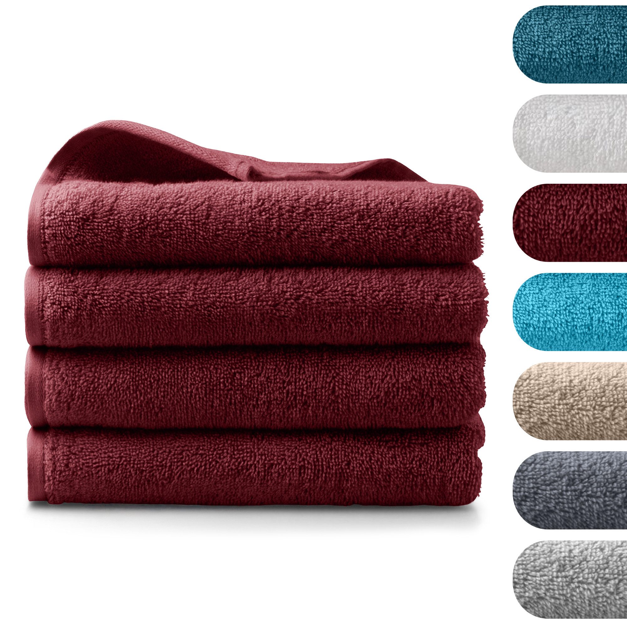 BARBONS Badetücher Duschtücher Set, Handtücher 4-tlg 70x140cm Badetuch, Han günstig online kaufen