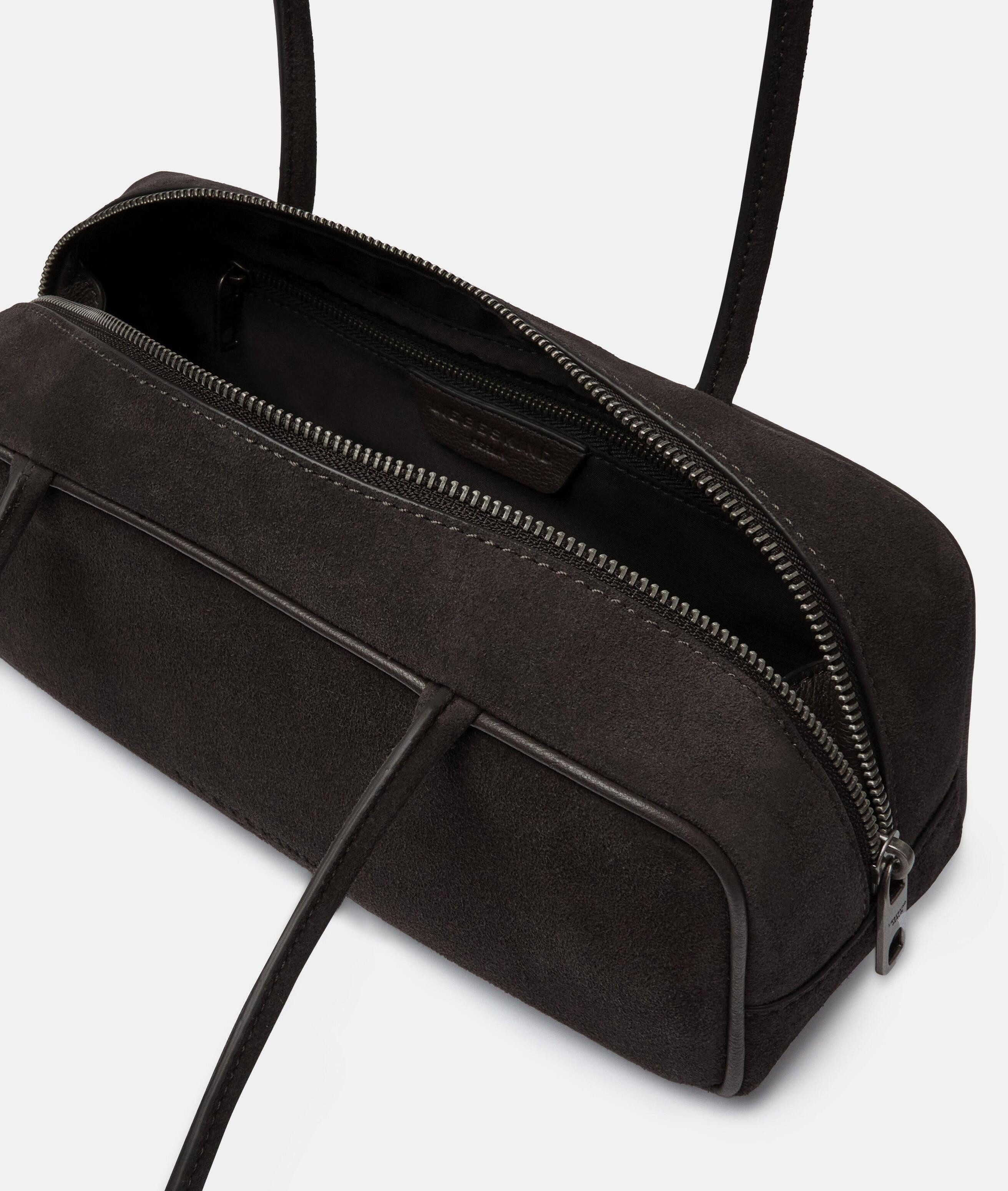 Liebeskind Berlin Schultertasche Jil Satchel S, Handliche Schultertasche aus weichem Veloursleder