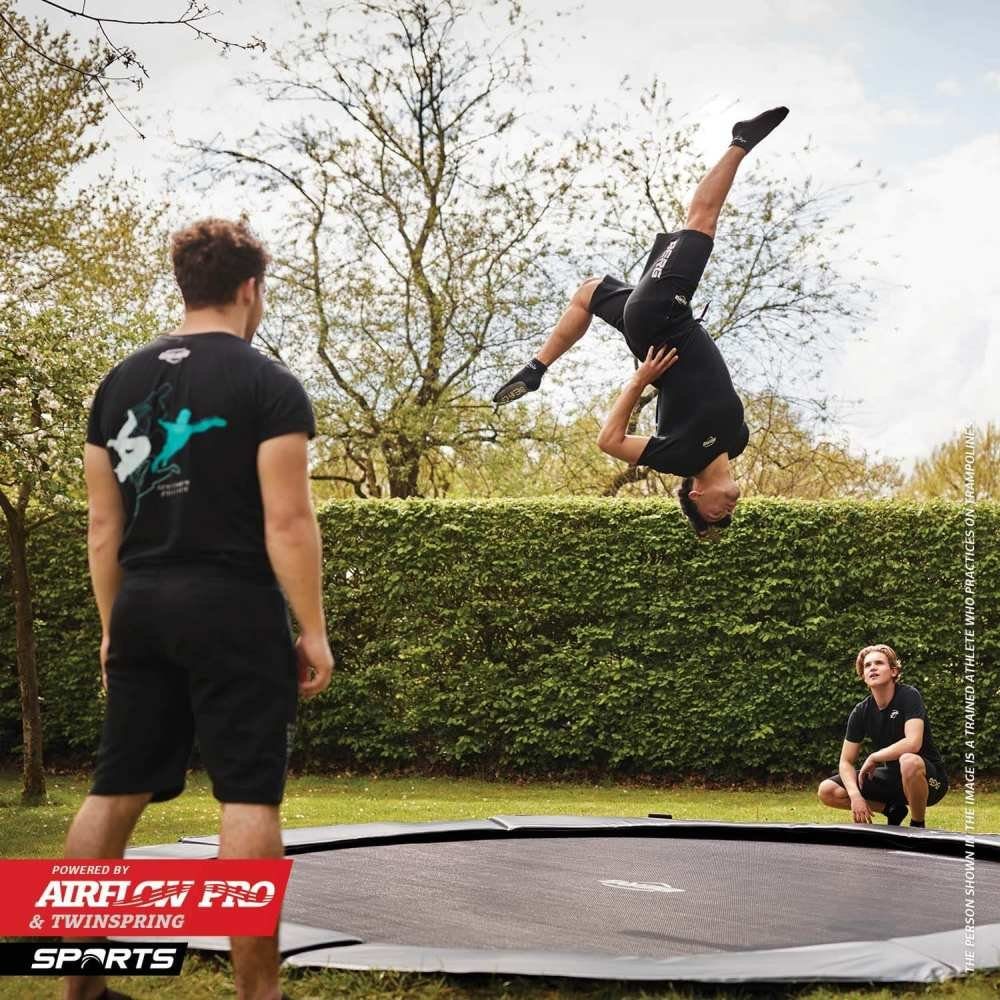 Berg Bodentrampolin SPORTS Rund 430 cm Elite FlatGround Grey / grau