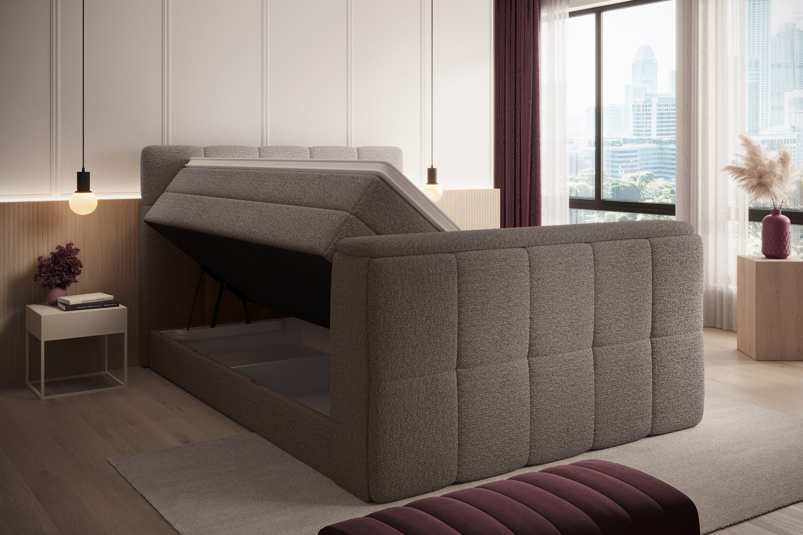 wonello Boxspringbett Madison 3 mit TV-Lift, günstig online kaufen