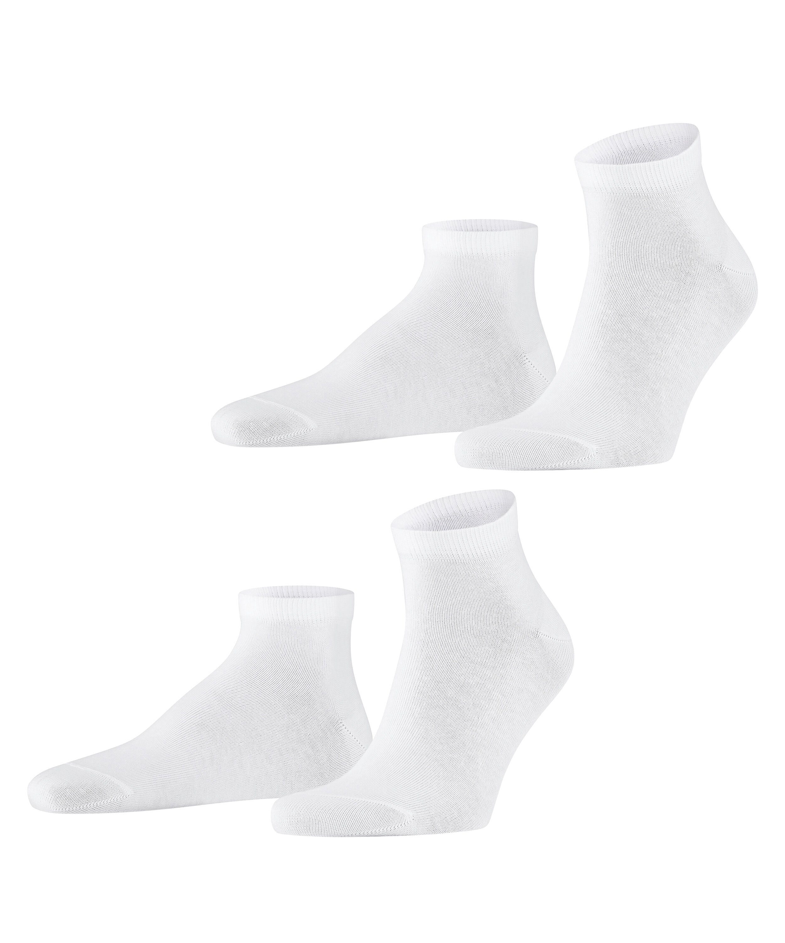 FALKE Sneakersocken Happy 2-Pack (2-Paar) Set aus 2 Paar Baumwollsneakern white (2000) | Sneakersocken