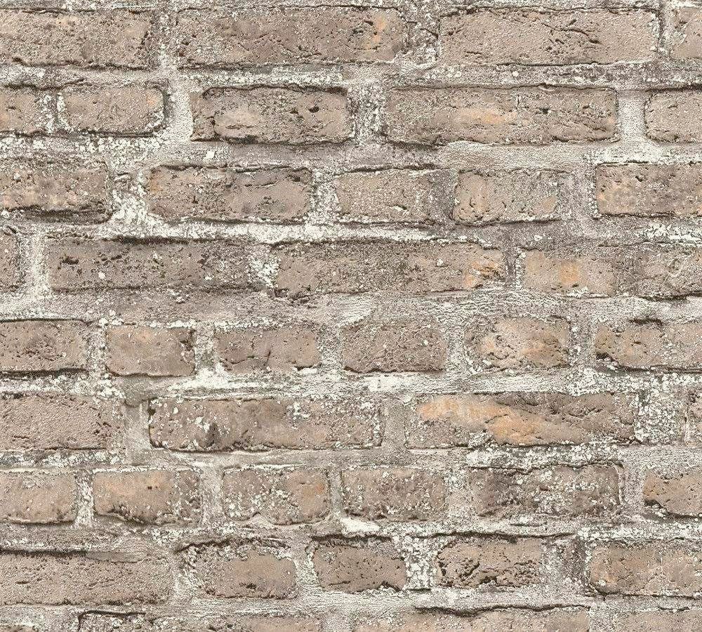 Bricoflor Vlies Steintapete Grau Backstein Tapete in Hellgrau Industrial St günstig online kaufen