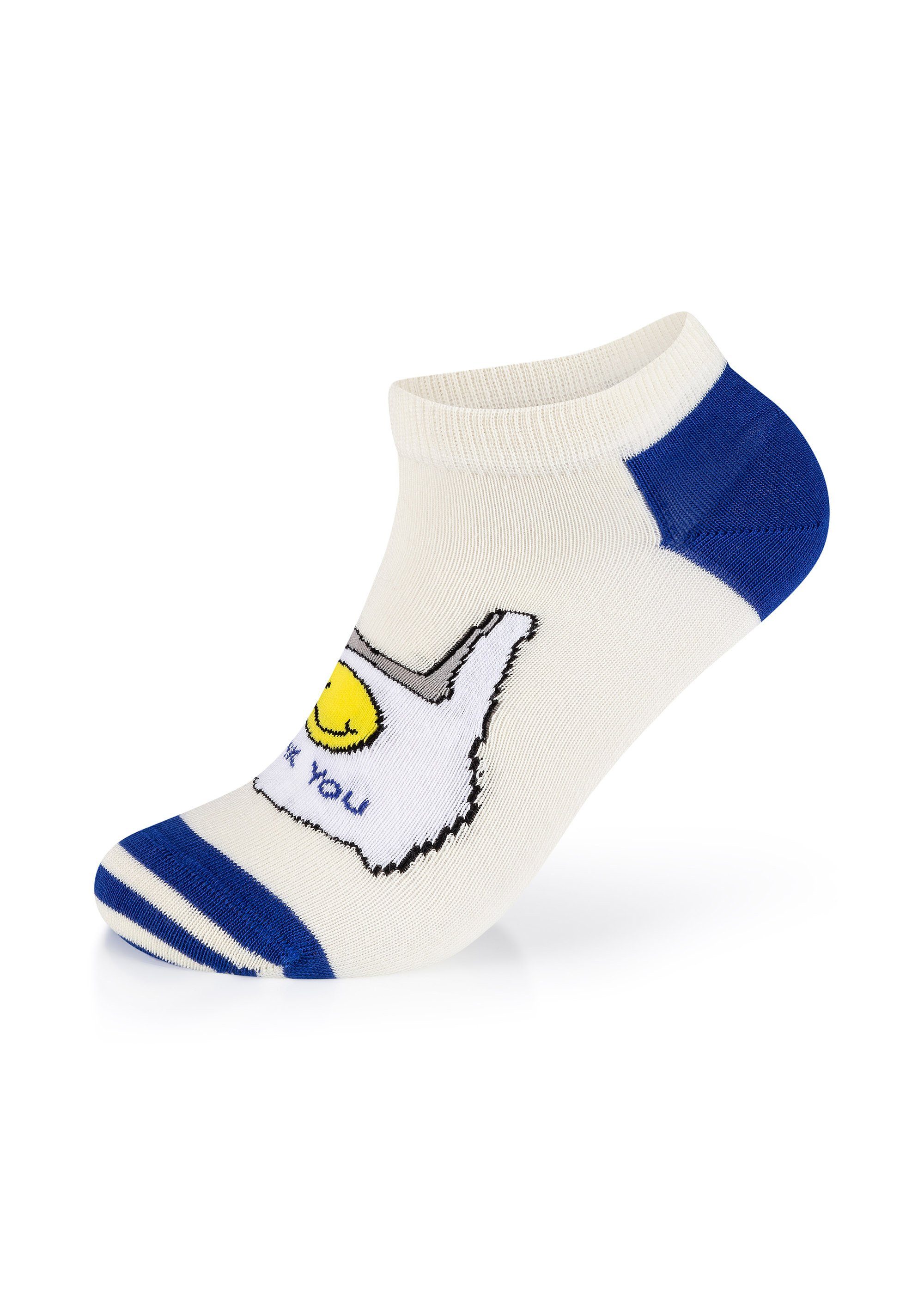Happy Socks Sneakersocken 3-Pack gekämmte Day-Rubber Low Baumwolle Great Duck
