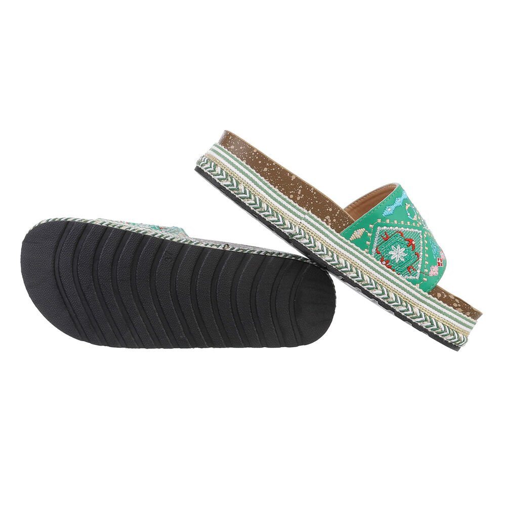 Ital-Design Damen Mules Freizeit Plateausandaletten (85698091) Flach Pantol günstig online kaufen