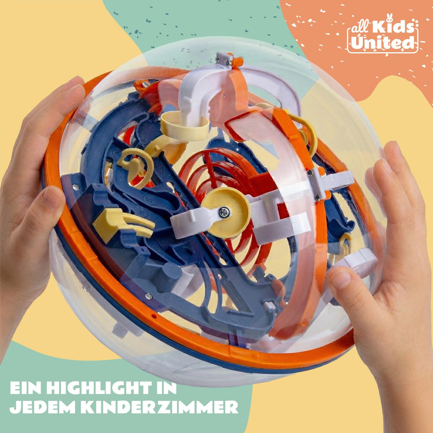 Goods+Gadgets 3D-Puzzle 3D Labyrinth Kugel Geschicklichkeitsspiel – Konzentration & Motorik, Puzzleteile, Magic Maze Kugelspiel
