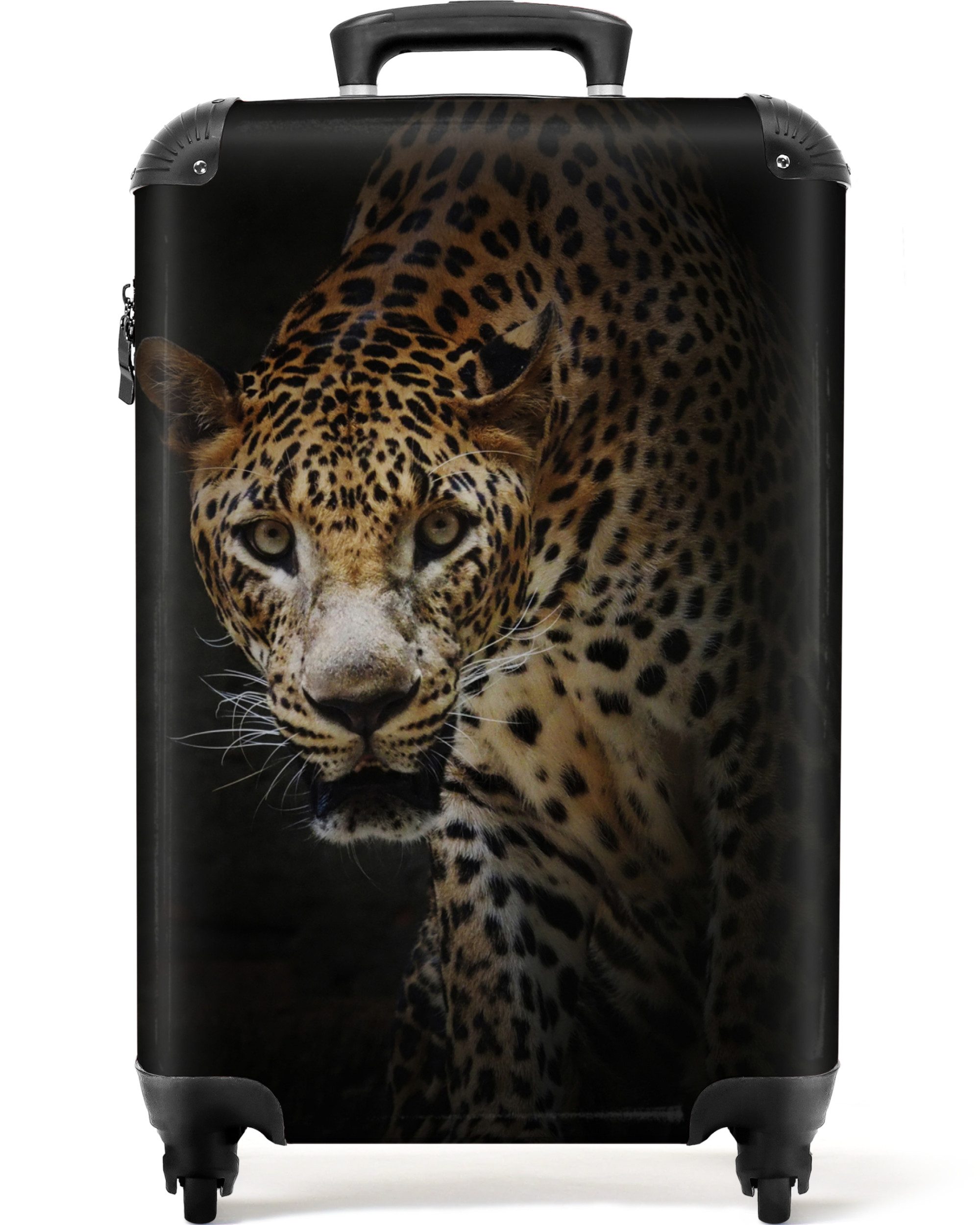 NoBoringSuitcases.com© Hartschalen-Trolley Leopard - Schwarz - günstig online kaufen