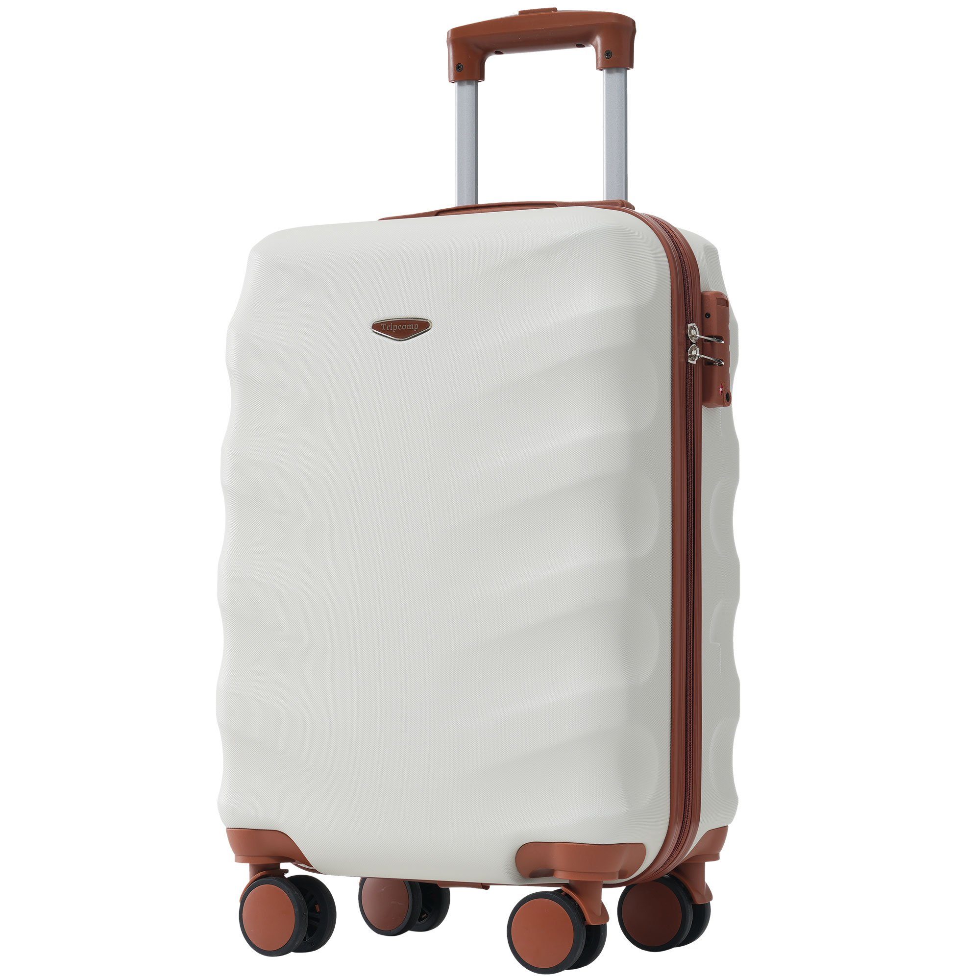 OKWISH Hartschalen-Trolley Reisekoffer, 4 Rollen, ABS-Material TSA Zollschloss robuste Hartschale