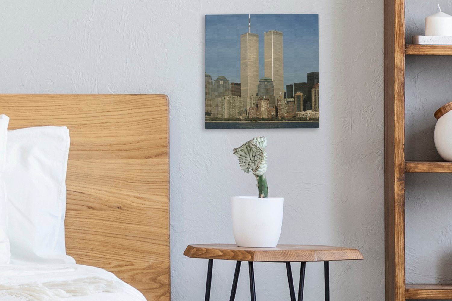 Fluss, Leinwandbild - St), Schlafzimmer New Leinwand Bilder World (1 - OneMillionCanvasses® für York Wohnzimmer Center Trade