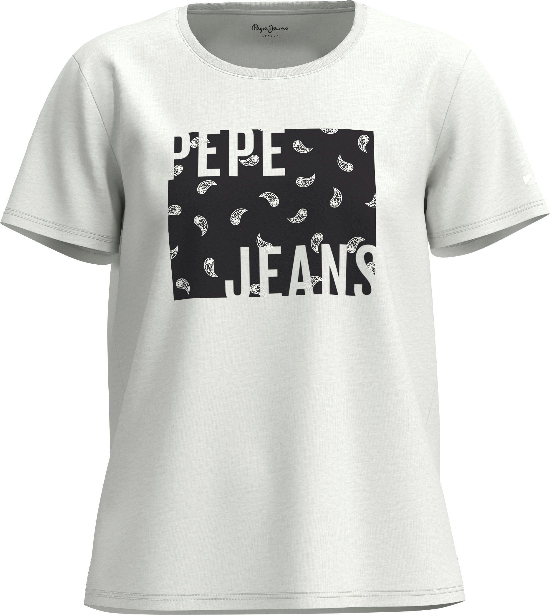 Pepe Jeans Rundhalsshirt LUCIE mit Kontrastprint
