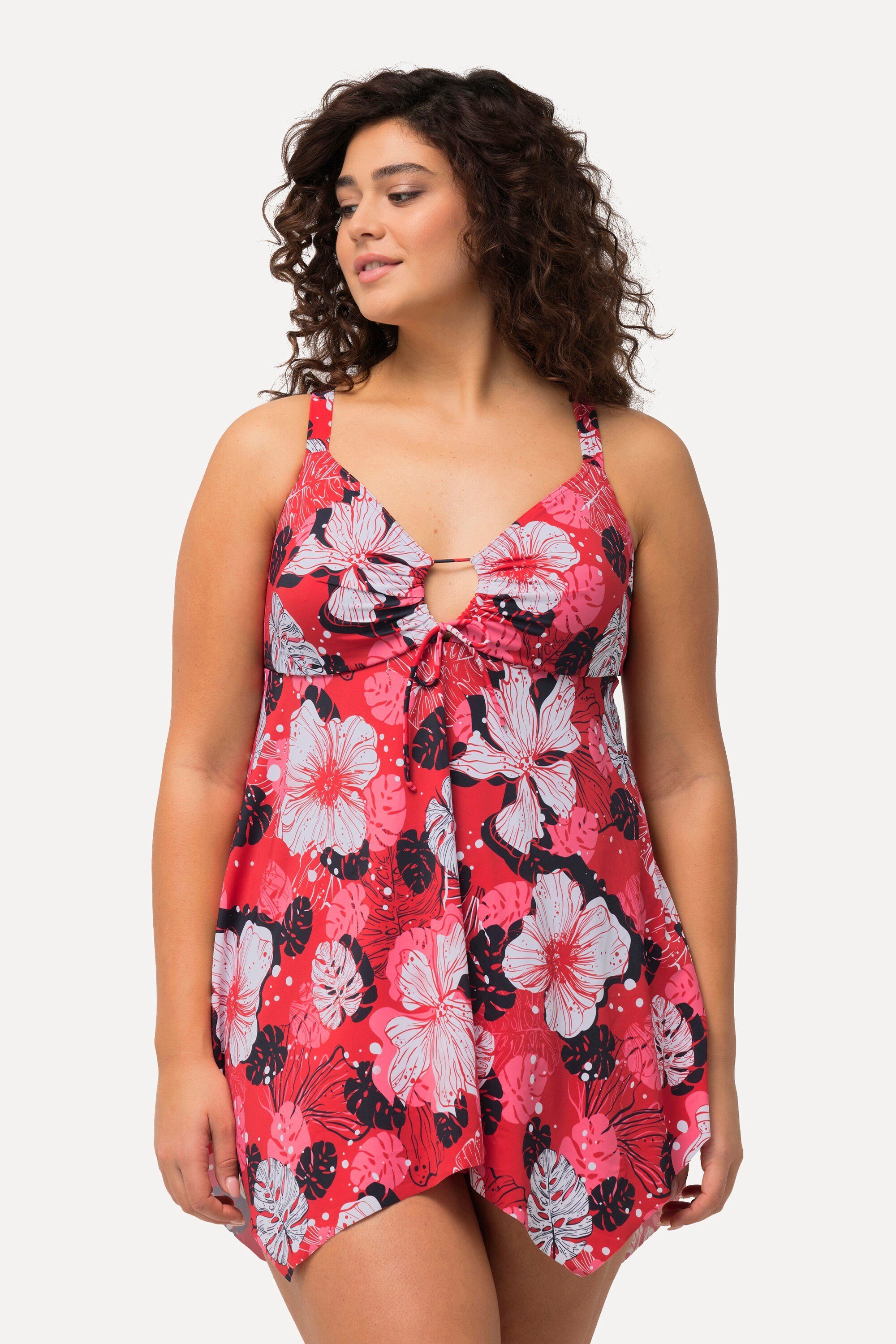 Ulla Popken Badekleid Badekleid Blüten Softcups Keyhole Zipfelsaum günstig online kaufen