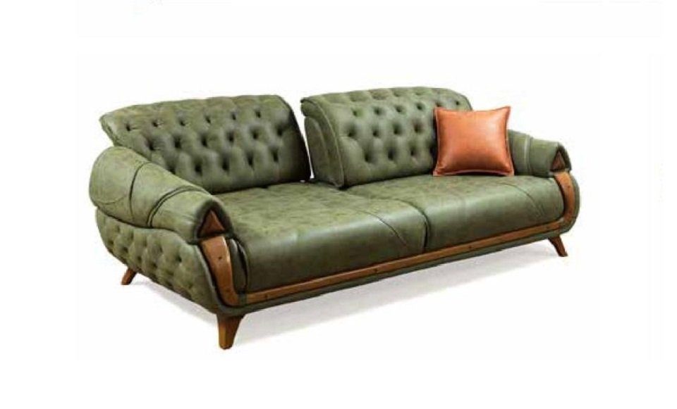 JVmoebel Sofa Klassischer Dreisitzer Sofa Couch Polster Möbel 3 Sitz Ledersofa Neu, Made in Europe