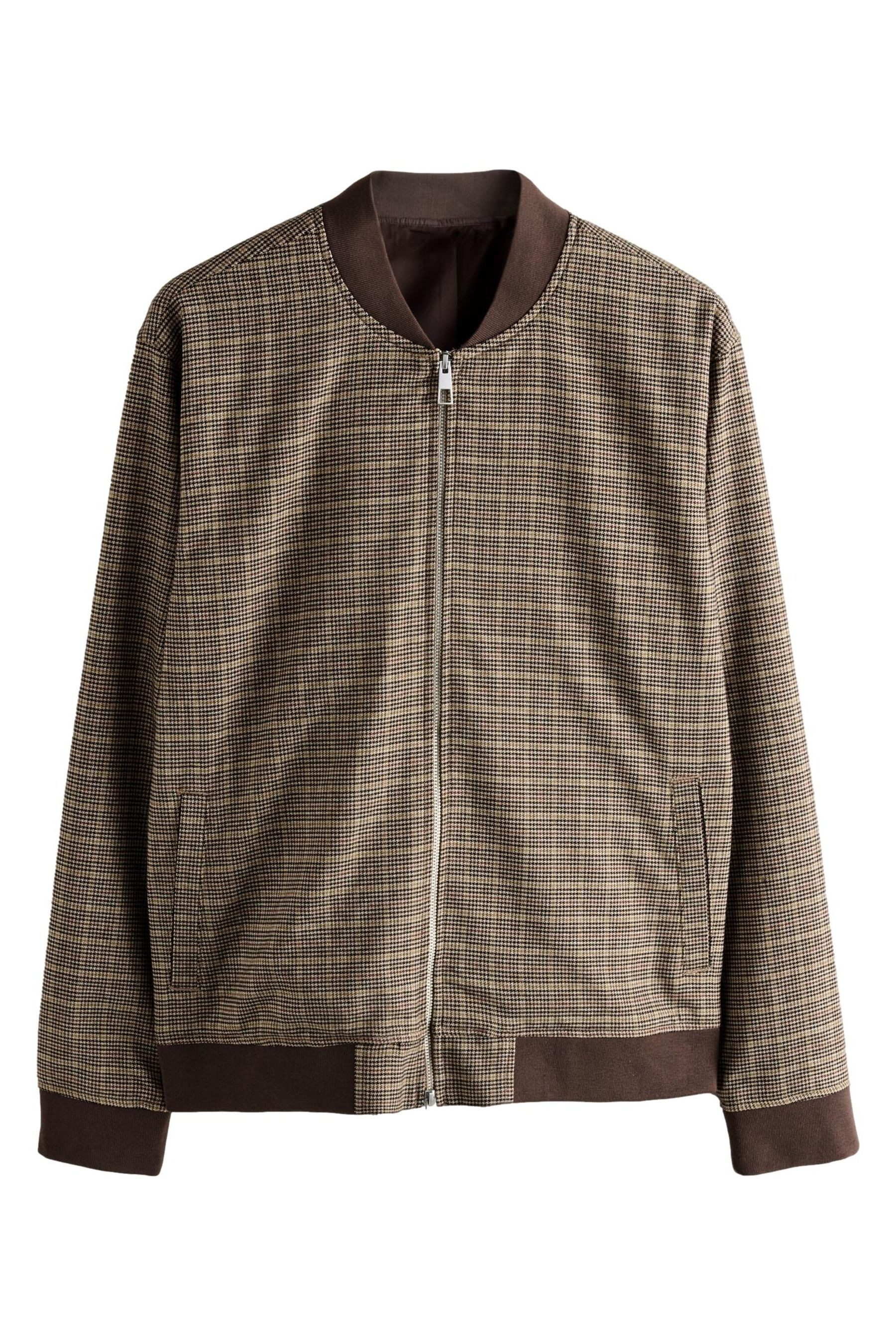 Next Bomberjacke Elegante Bomberjacke mit Karomuster (1-St)