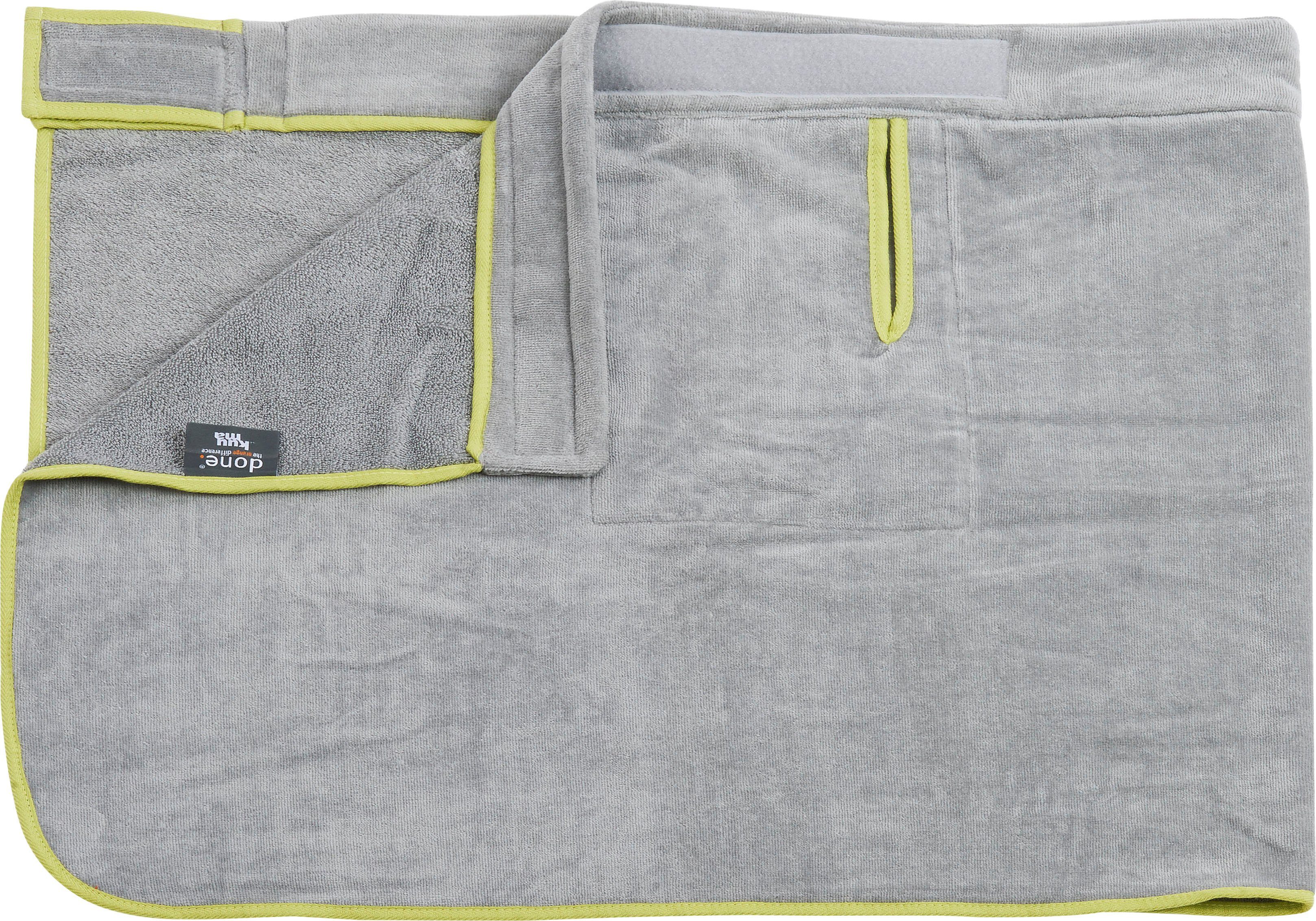 done.® Kilt Kuuma, ideal für Sauna & Spa, Kurzform, Veloursfrottier, mit Klettverschluss und Reißverschluss-Tasche