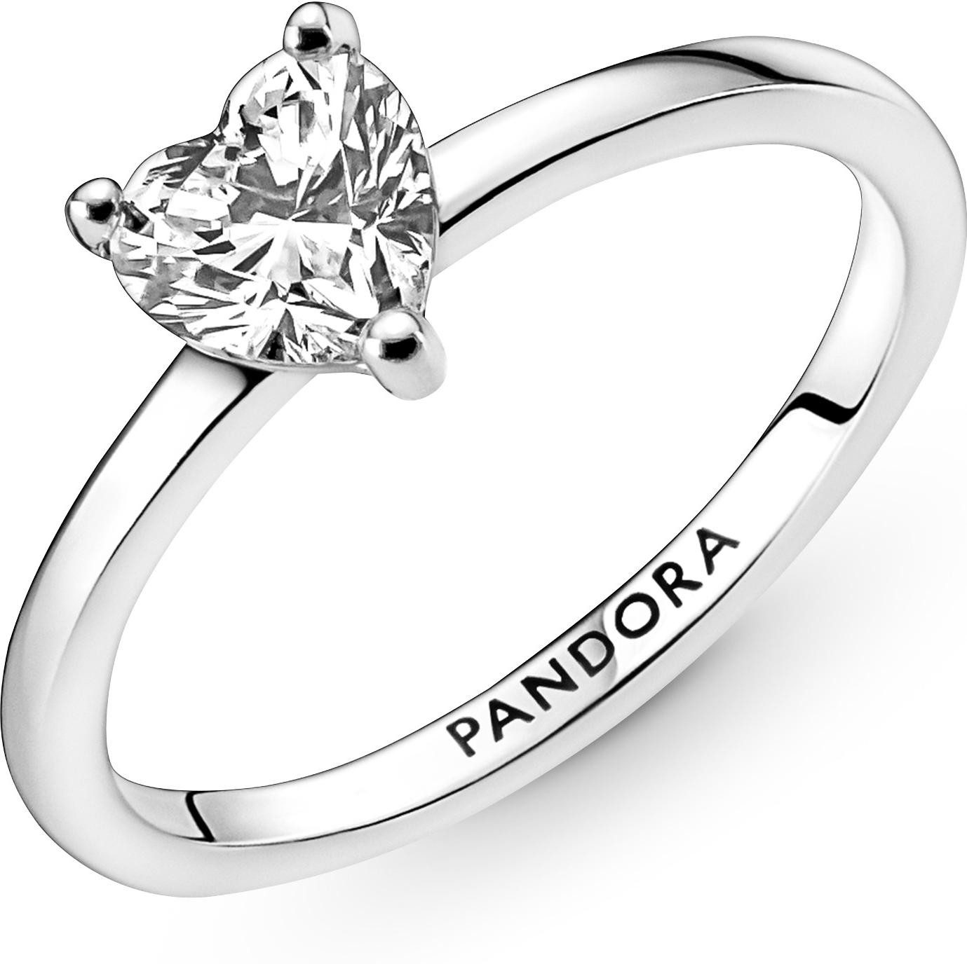 Pandora Fingerring Pandora Funkelndes Herz Solitär-Ring 191165C01 Damenring günstig online kaufen
