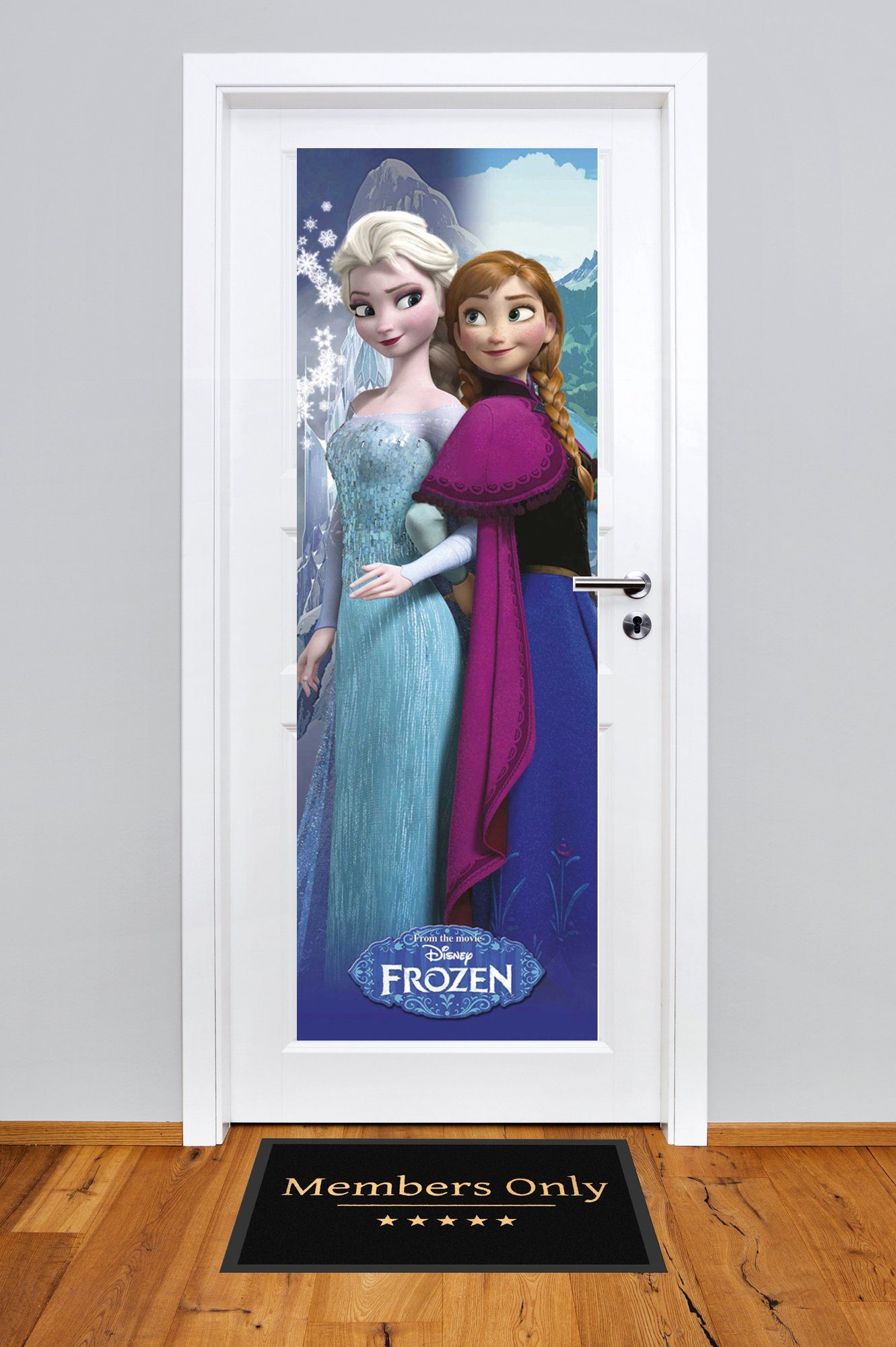 empireposter Poster Riesiges Frozen Türposter Disney Anna and Elsa Format 158 x 53 cm