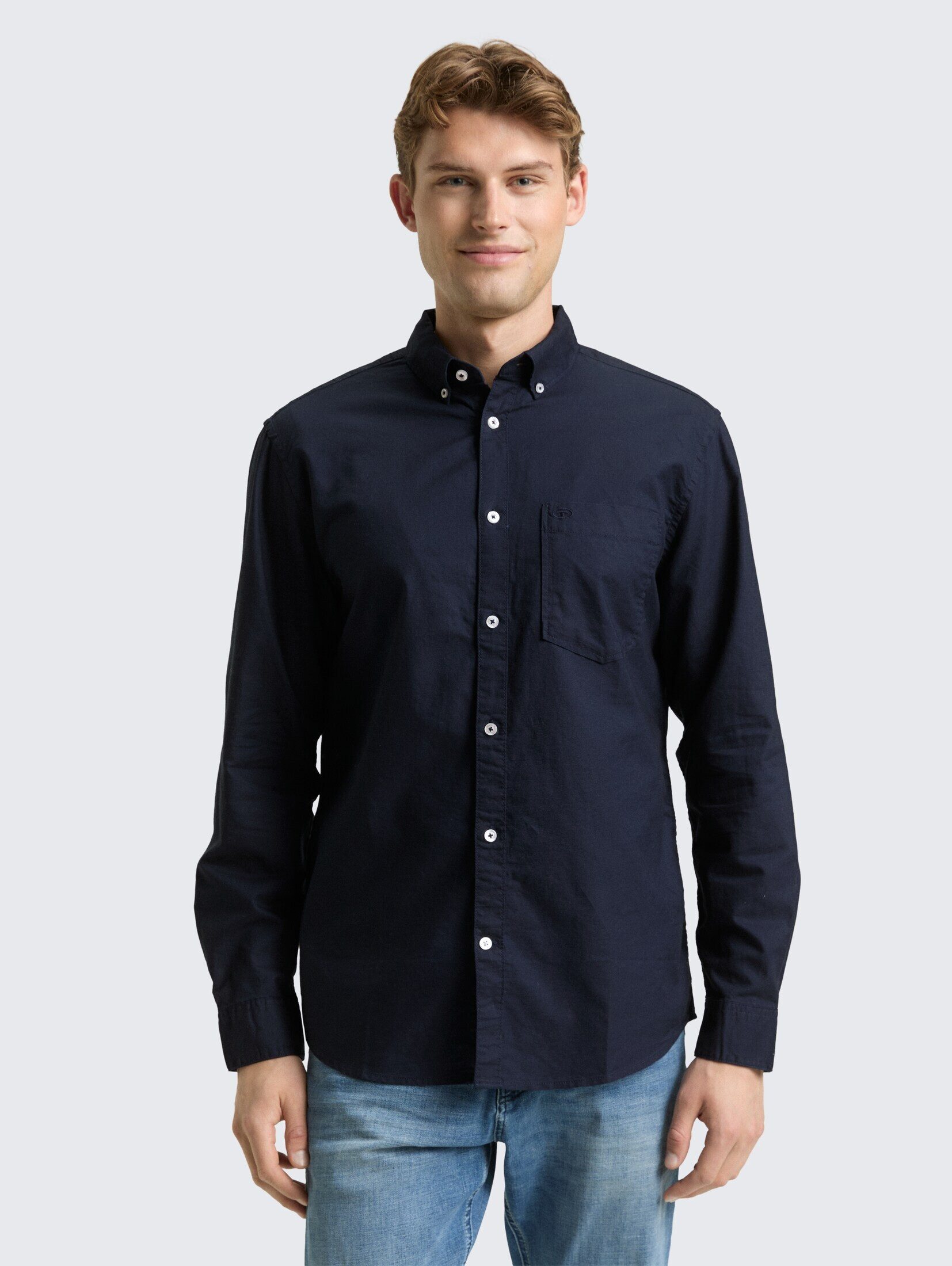 TOM TAILOR Langarmhemd Regular Fit Hemd günstig online kaufen