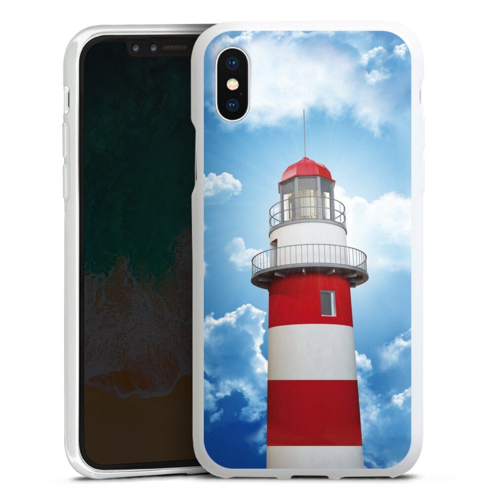 DeinDesign Handyhülle Leuchtturm Wolke Himmel Leuchtturm, Apple iPhone X Silikon Hülle Bumper Case Handy Schutzhülle