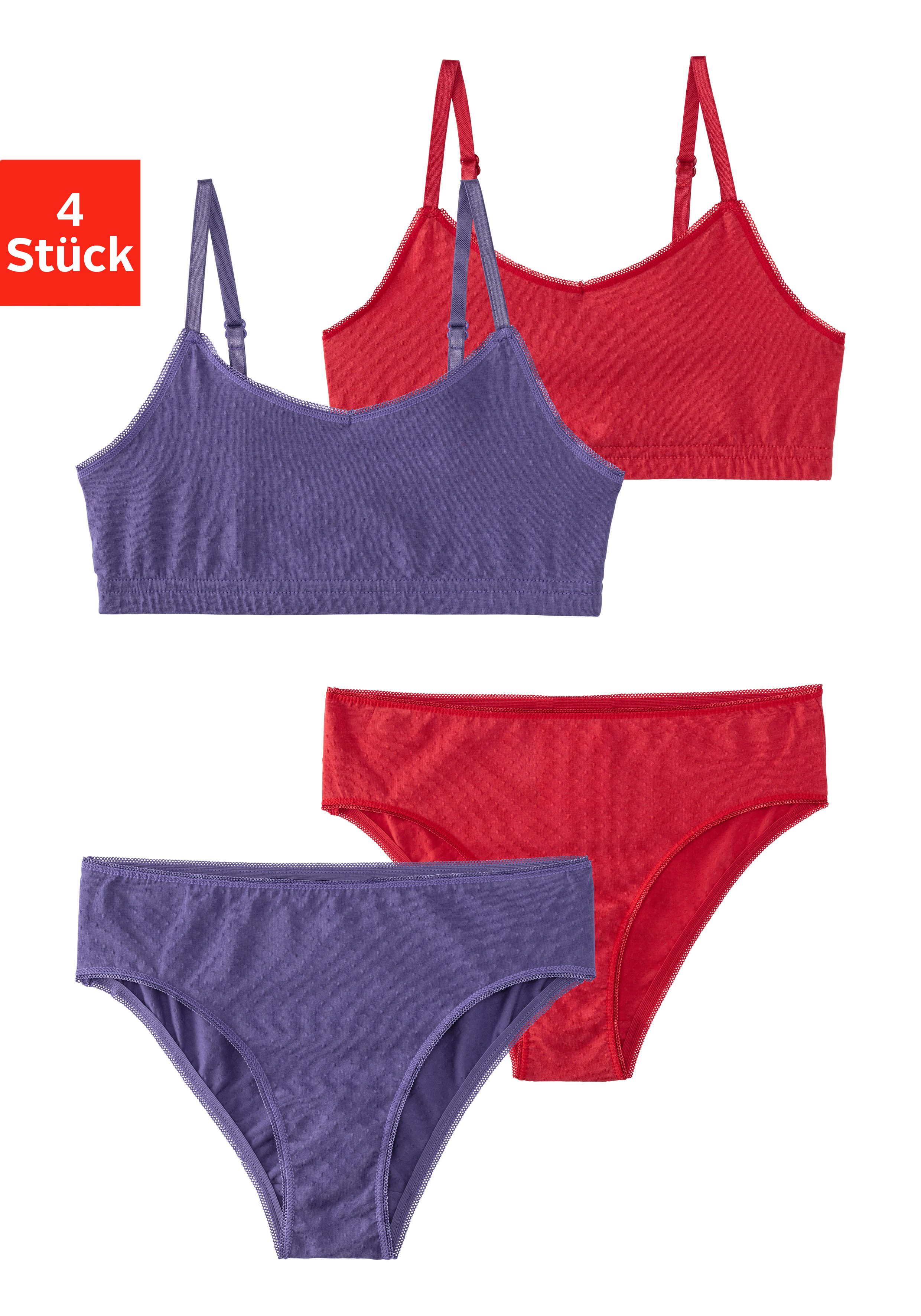 Buffalo Set: Bustier (Set, 4-tlg., mit Slip) mit schöner Spitzenkante