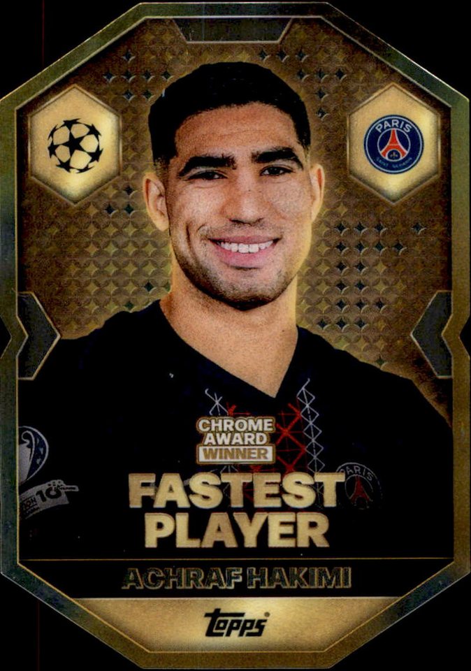 Topps Sammelkarte CA8 - Achraf Hakimi - Chrome Award Winner - 2025/2026