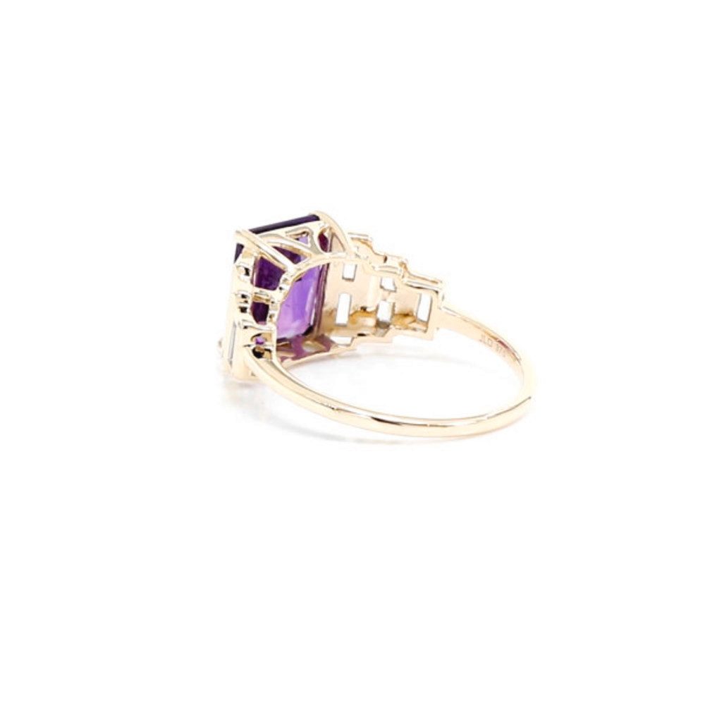 Cavill Goldring Cavill Echtschmuck Ring 375er Gold, Amethyst 3,67 ct, Zirkon (1-tlg)