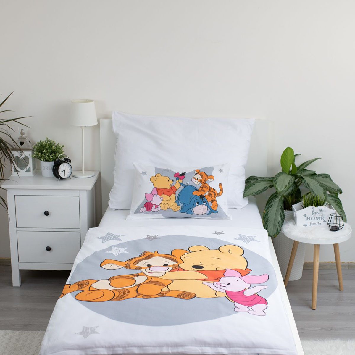 Disney Kinderbettwäsche Disney Winnie Puuh Babybettwäsche 100 x 135 + 40 x 60 cm Baumwolle, Renforcé, 2 teilig
