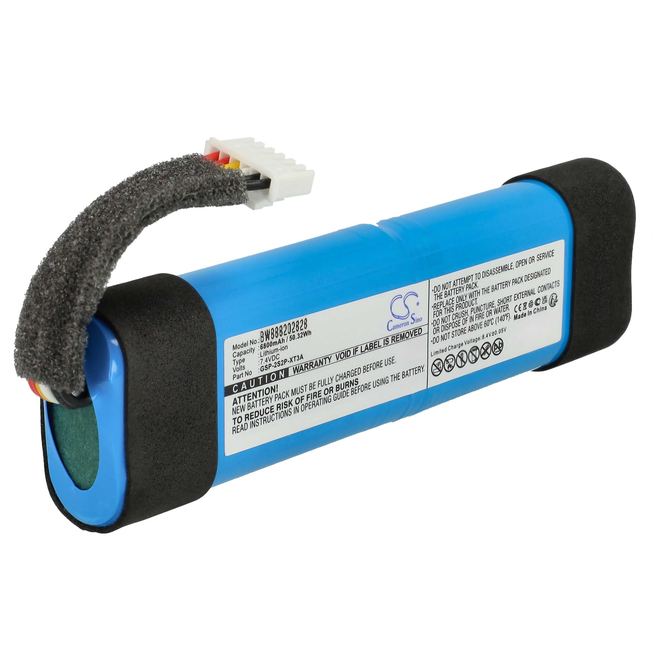 vhbw Akku passend für JBL Xtreme 3 Lautsprecher (6800 mAh, 7,4 V, Li-Ion) Akku Akku Li-Ion 6800 mAh (7,4 V, 1 St), Leistungsfähiger Austausch-Akku für Outdoor Lautsprecher