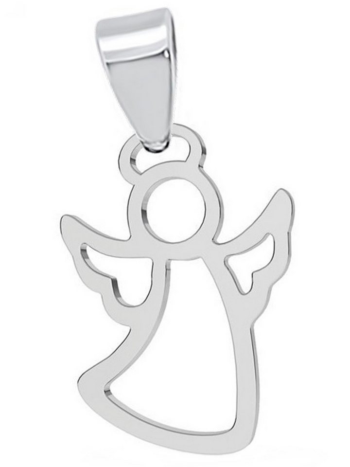 Goldene Hufeisen Engelanhänger mini Engel Anhänger für Halskette 925 Sterling Silber Kettenanhänger (1 Stück, inkl. Etui)