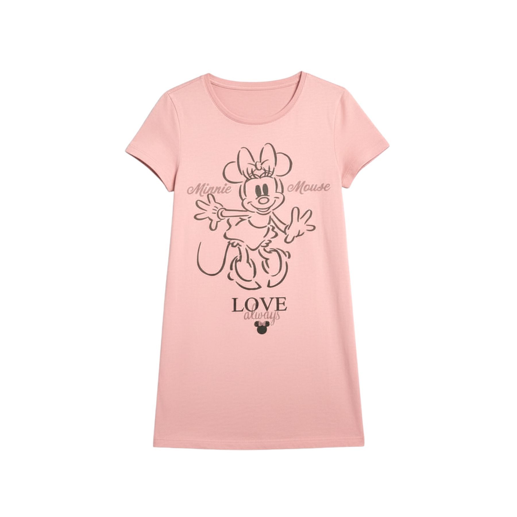 Disney Minnie Mouse Nachthemd Damen Nachthemd Baumwolle Schlafshirt Nachtwäsche