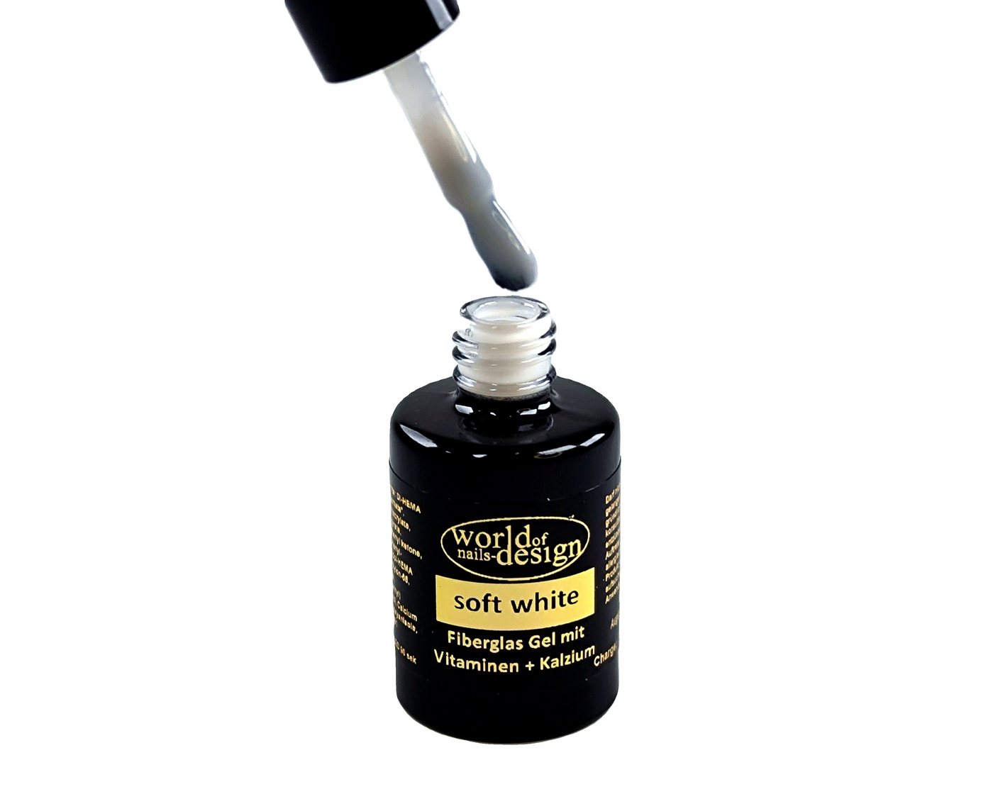 World of Nails-Design Nageldesign Zubehör Fiber Base Gel 10 ml UV/LED – Rubber Base mit Fasern, Made in EU, Studioqualität