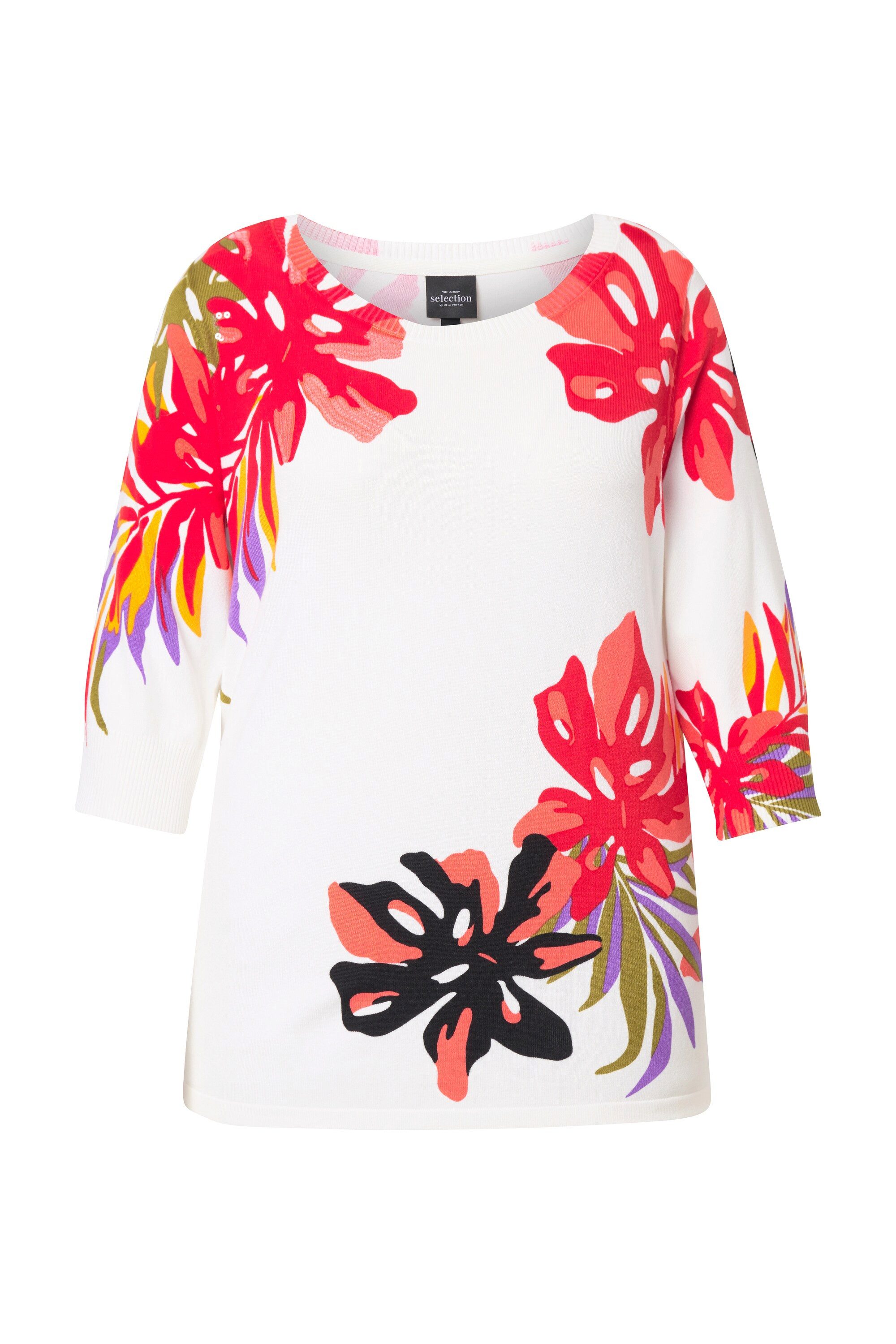 Ulla Popken Strickpullover Pullover Pailletten Rundhals günstig online kaufen